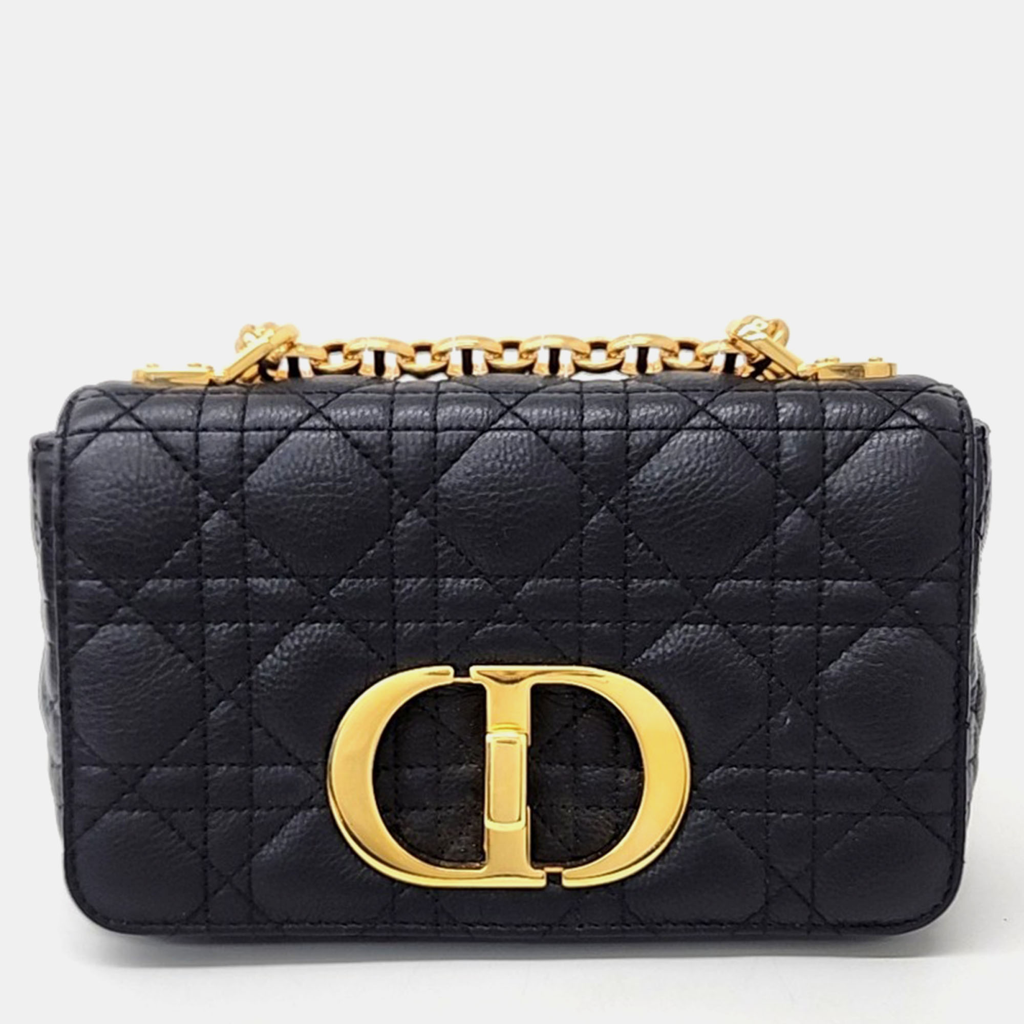 Pre-owned Dior Christian  Caro Small Bag In Black