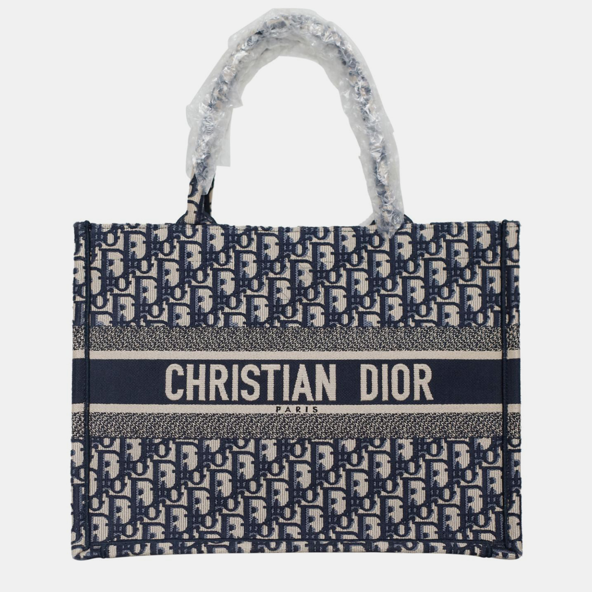 

Christian Dior Blue Canvas Medium Oblique Book Tote Bag