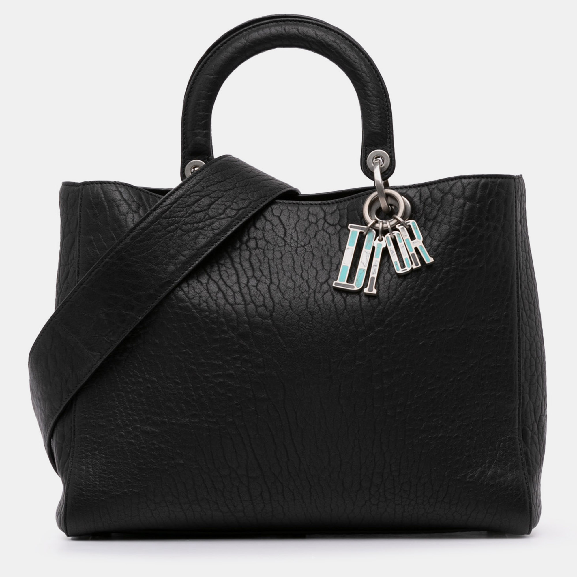 

Dior Large Canyon Grained Lambskin Lady Dior Bag, Black