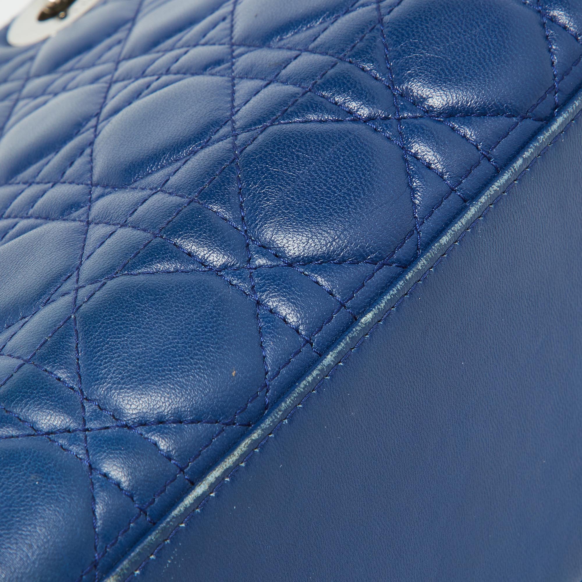 Dior Multicolor Cannage Leather Medium Lady Dior Tote 