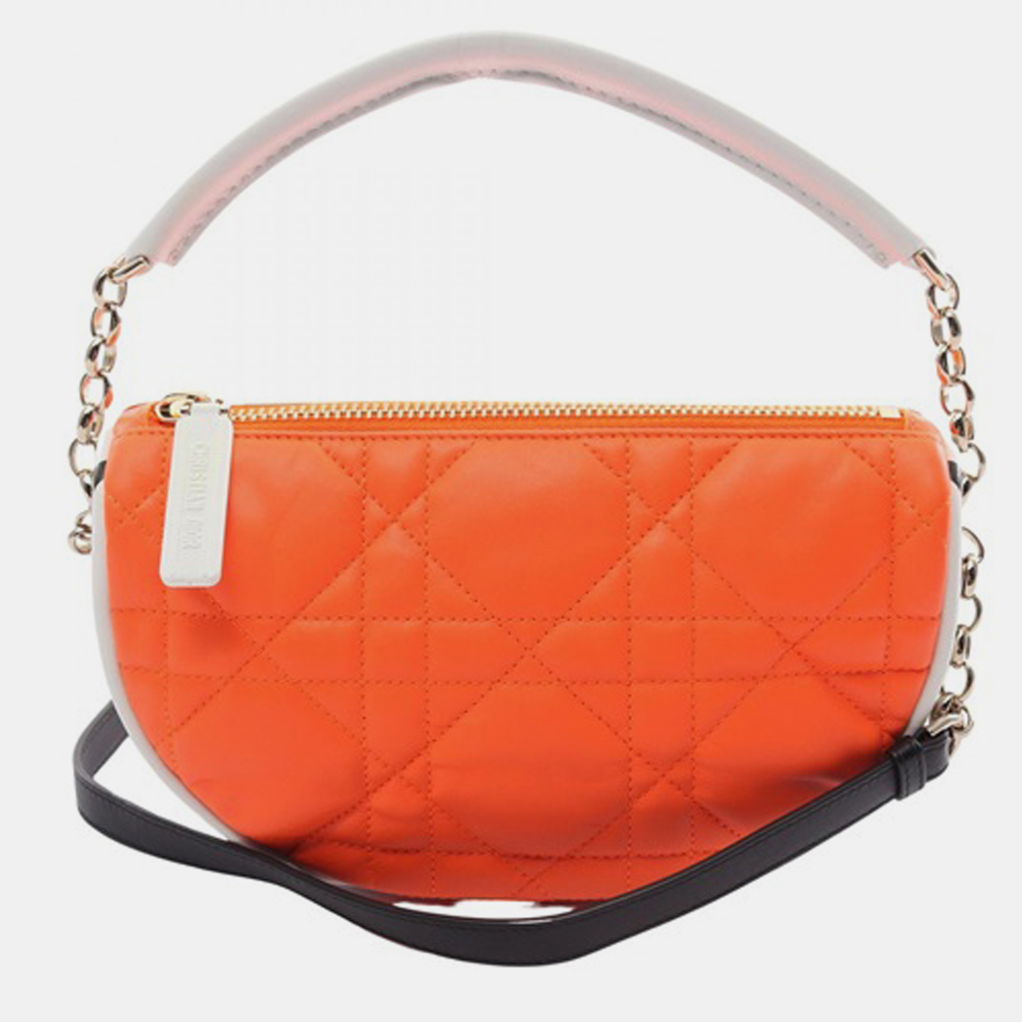 Pre-owned Dior Vibe Hobo In Orange