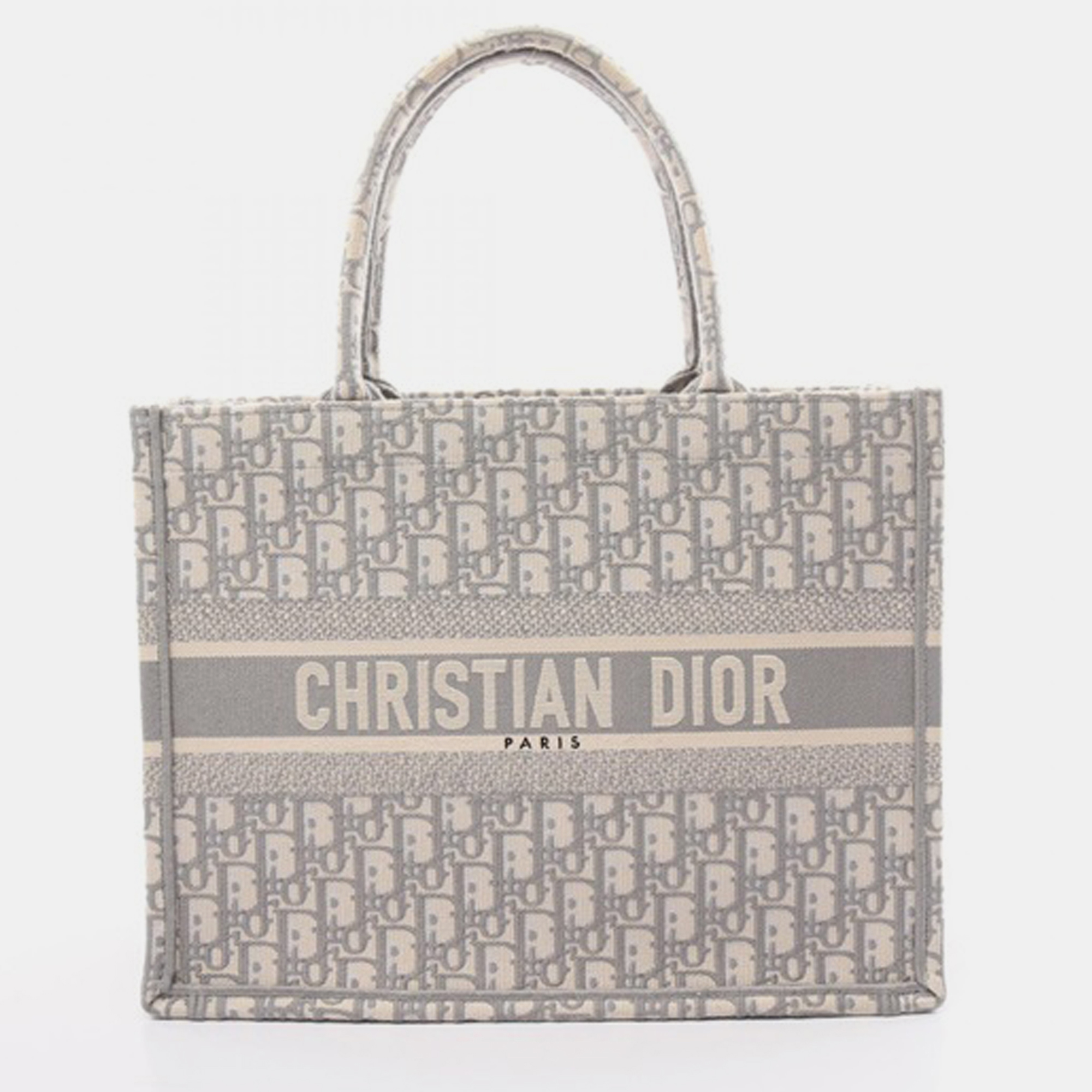 

Dior Grey Medium Oblique Book Tote