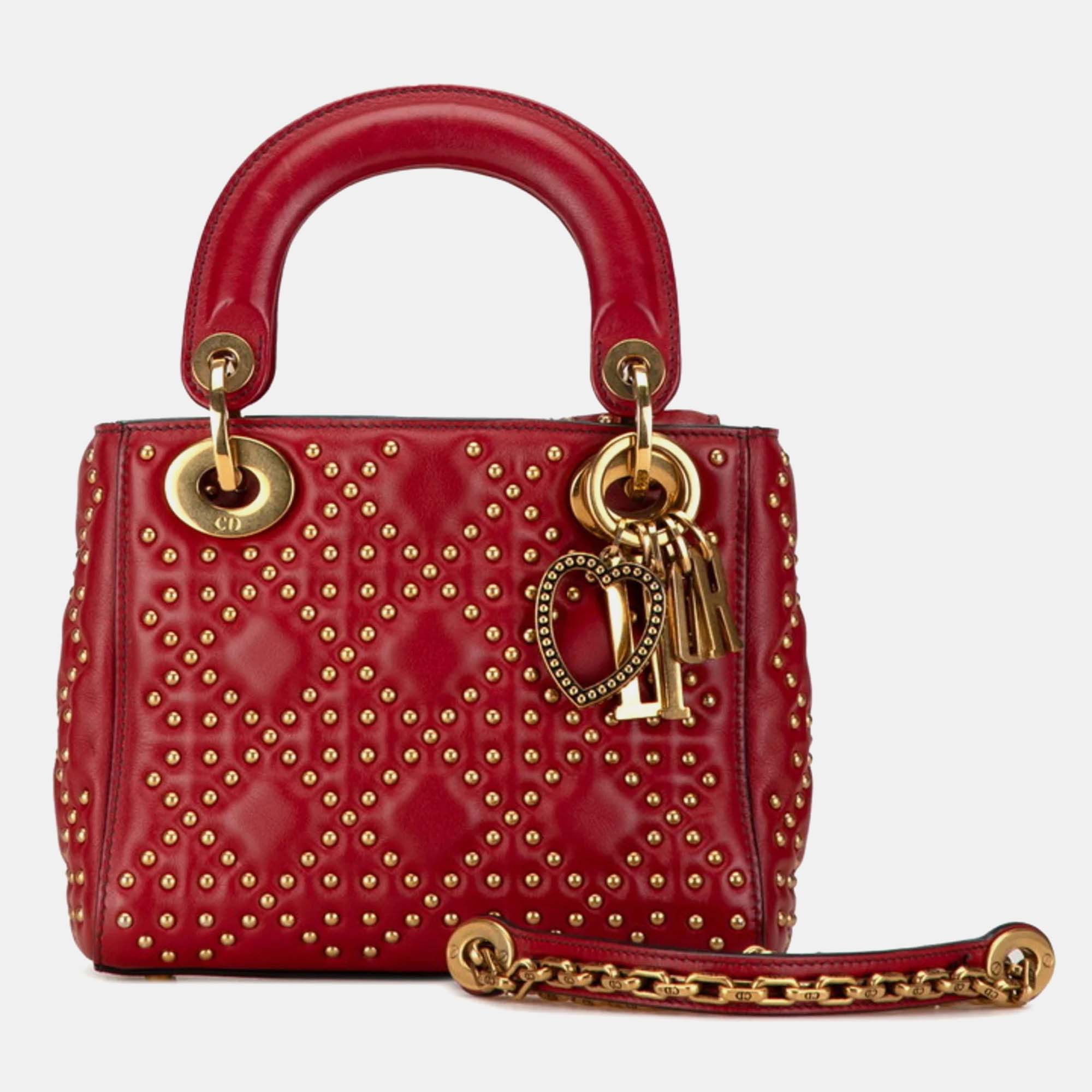 Pre-owned Dior Tote Bag In Red