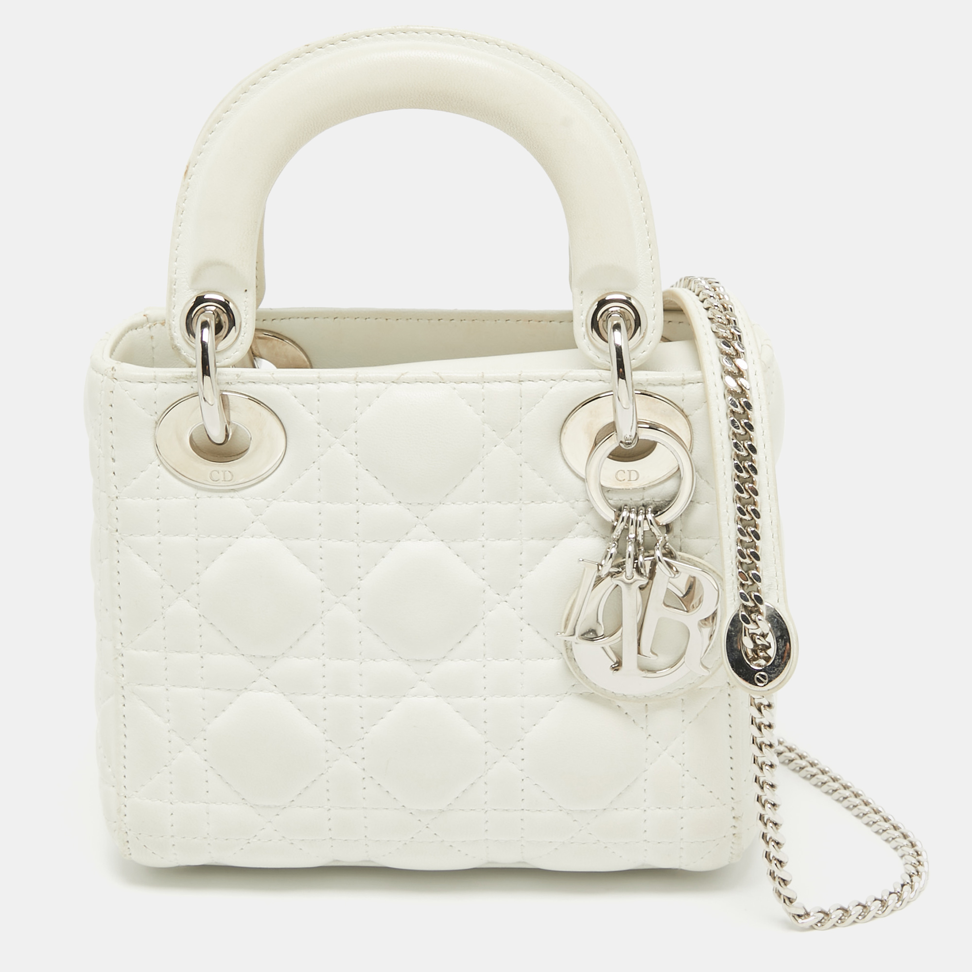 Pre-owned Dior Tote In White