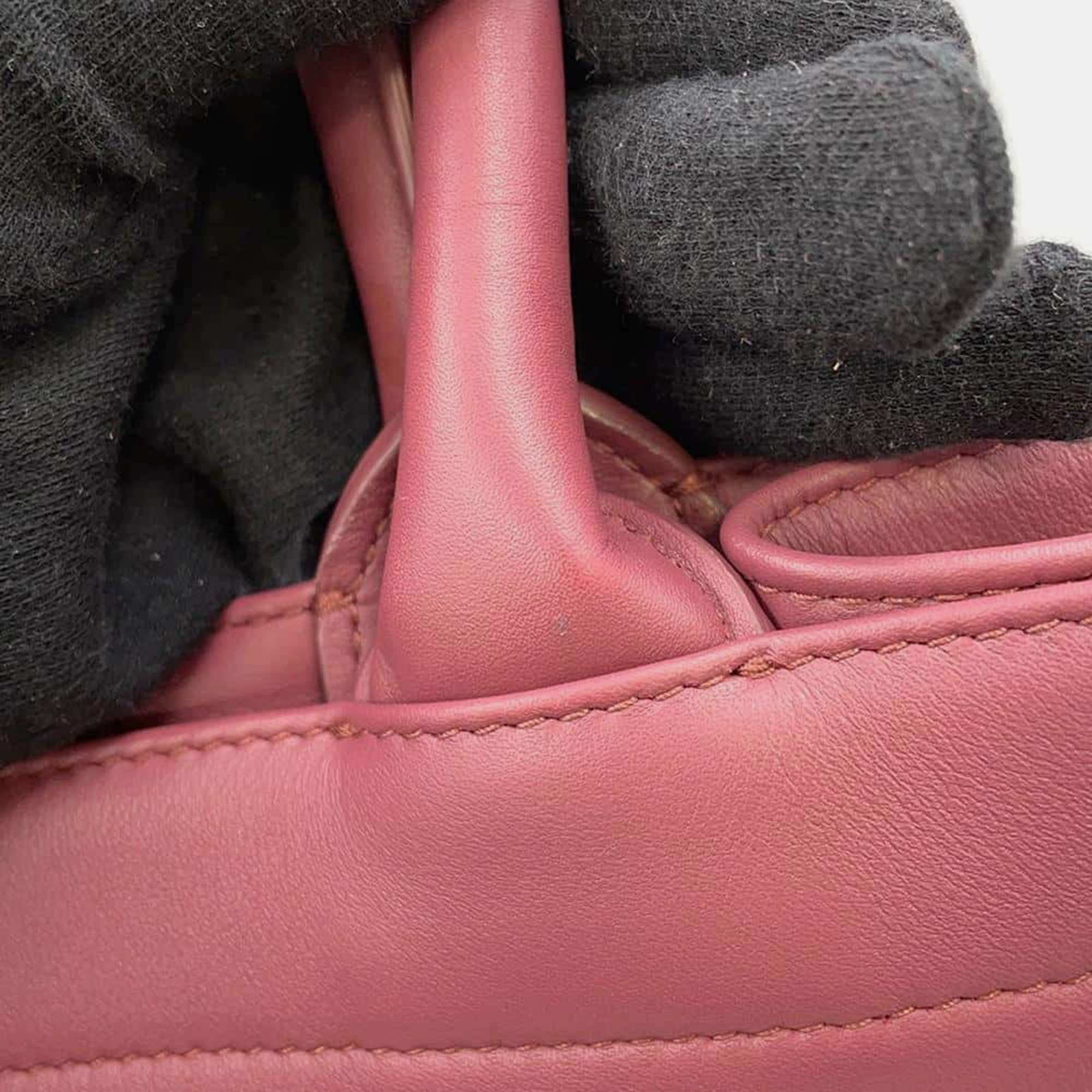 Dior Rose Pink Calf Leather Book tote bag Size Medium 