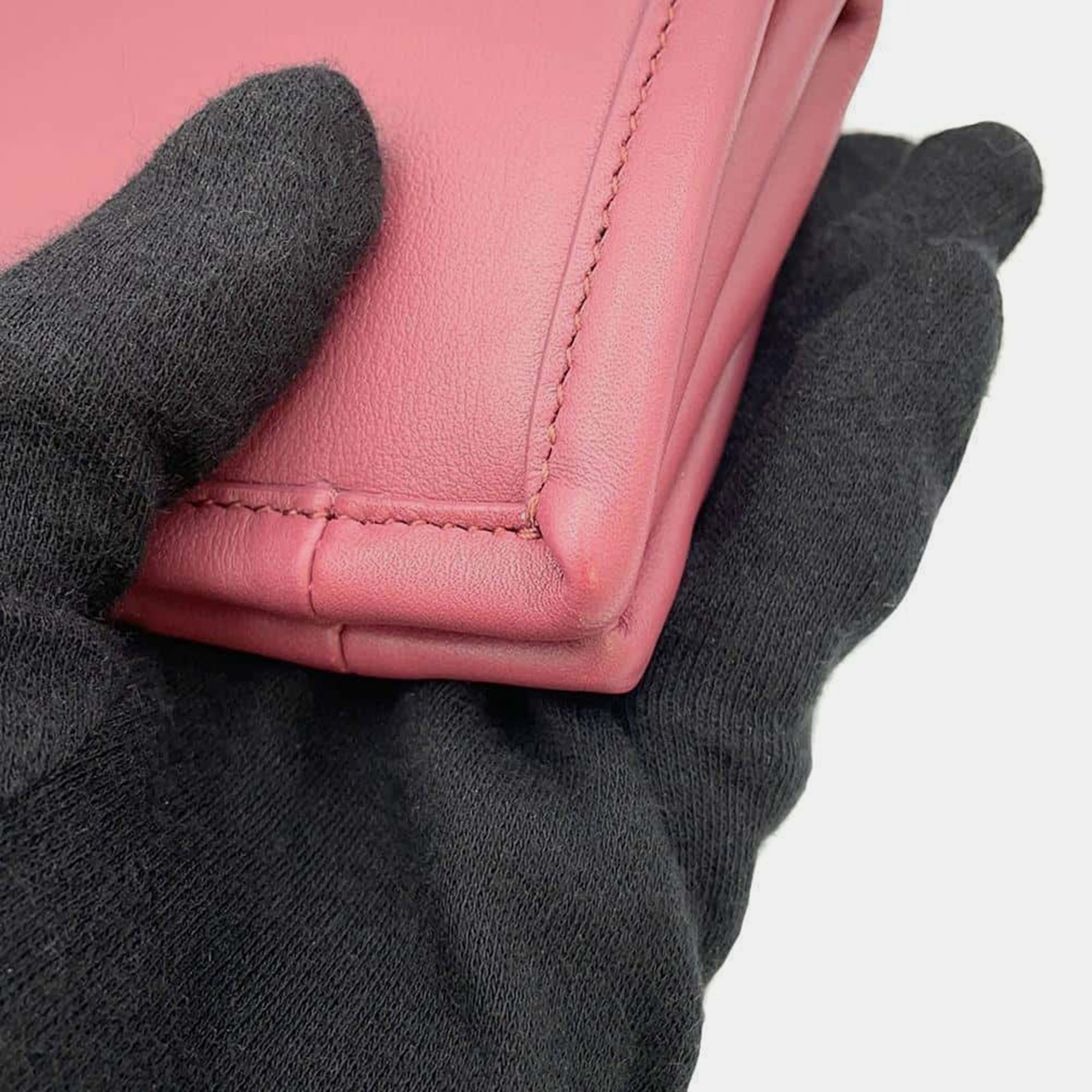 Dior Rose Pink Calf Leather Book tote bag Size Medium 