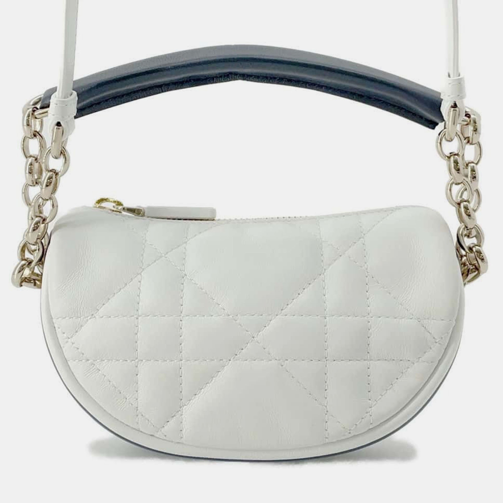 

Dior White Leather Vibe Hobo Shoulder Bag Size micro