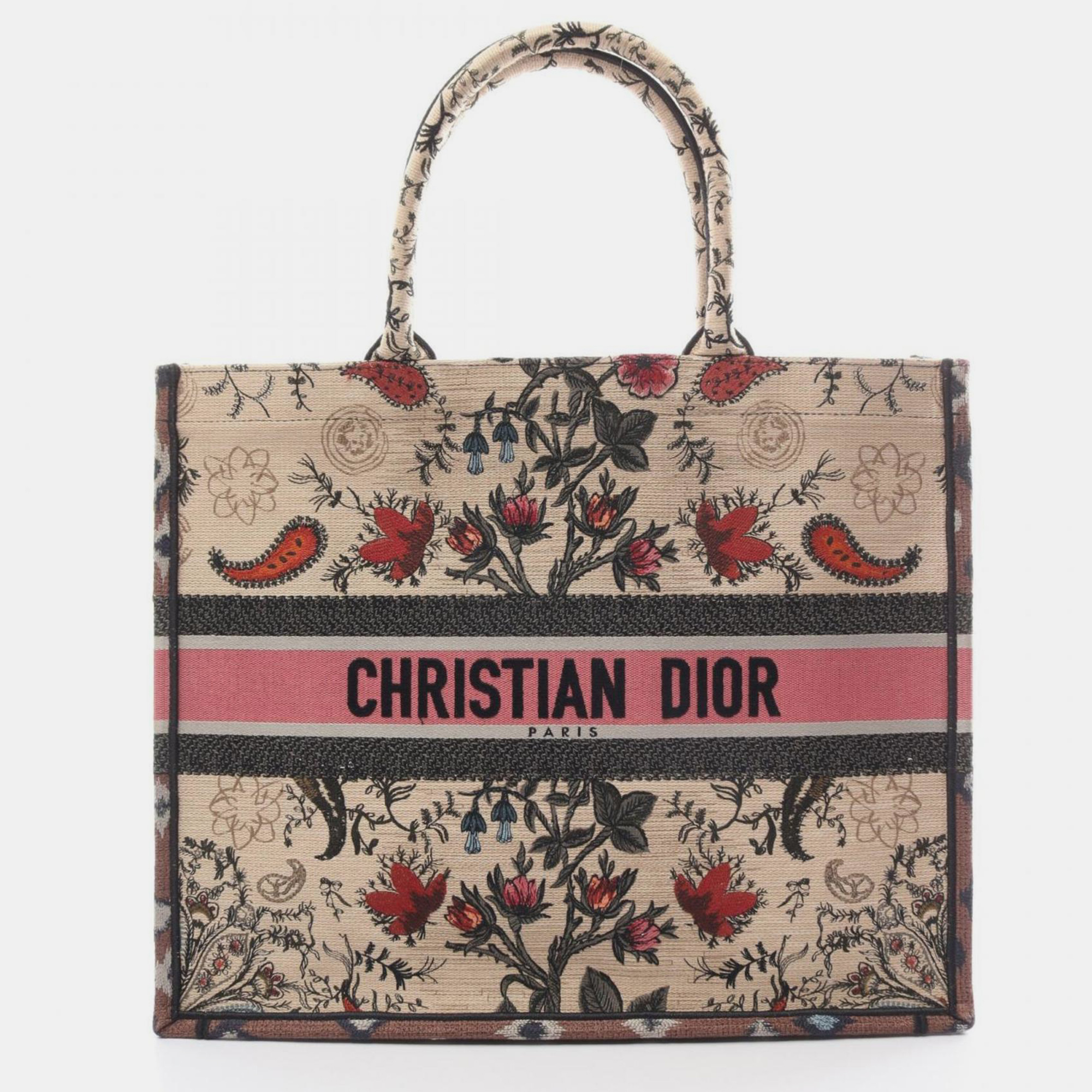 

Christian Dior Dior Book Canvas Beige Multicolor Tote Large Bag