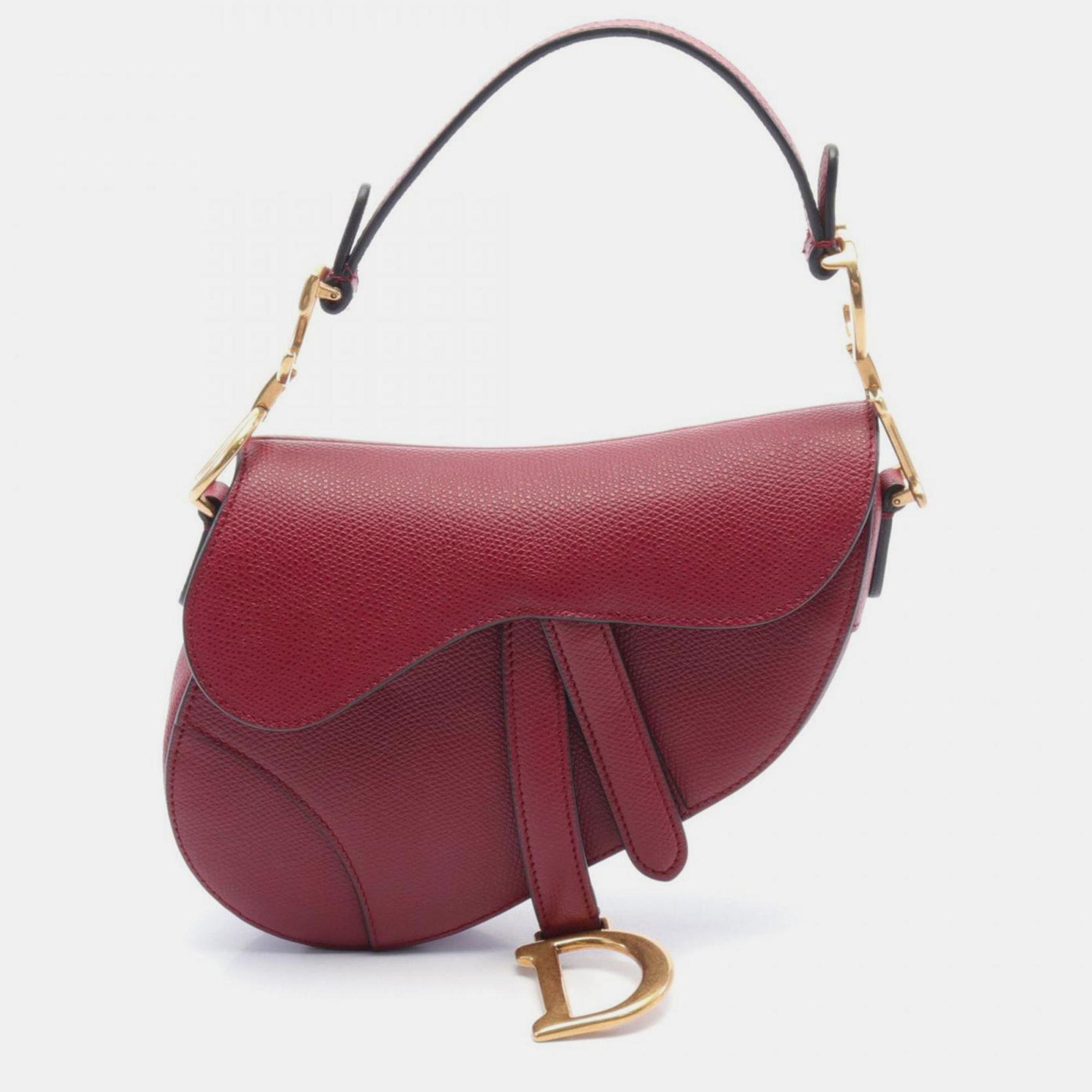 

Christian Dior Saddle Leather Bordeaux Handbag, Burgundy