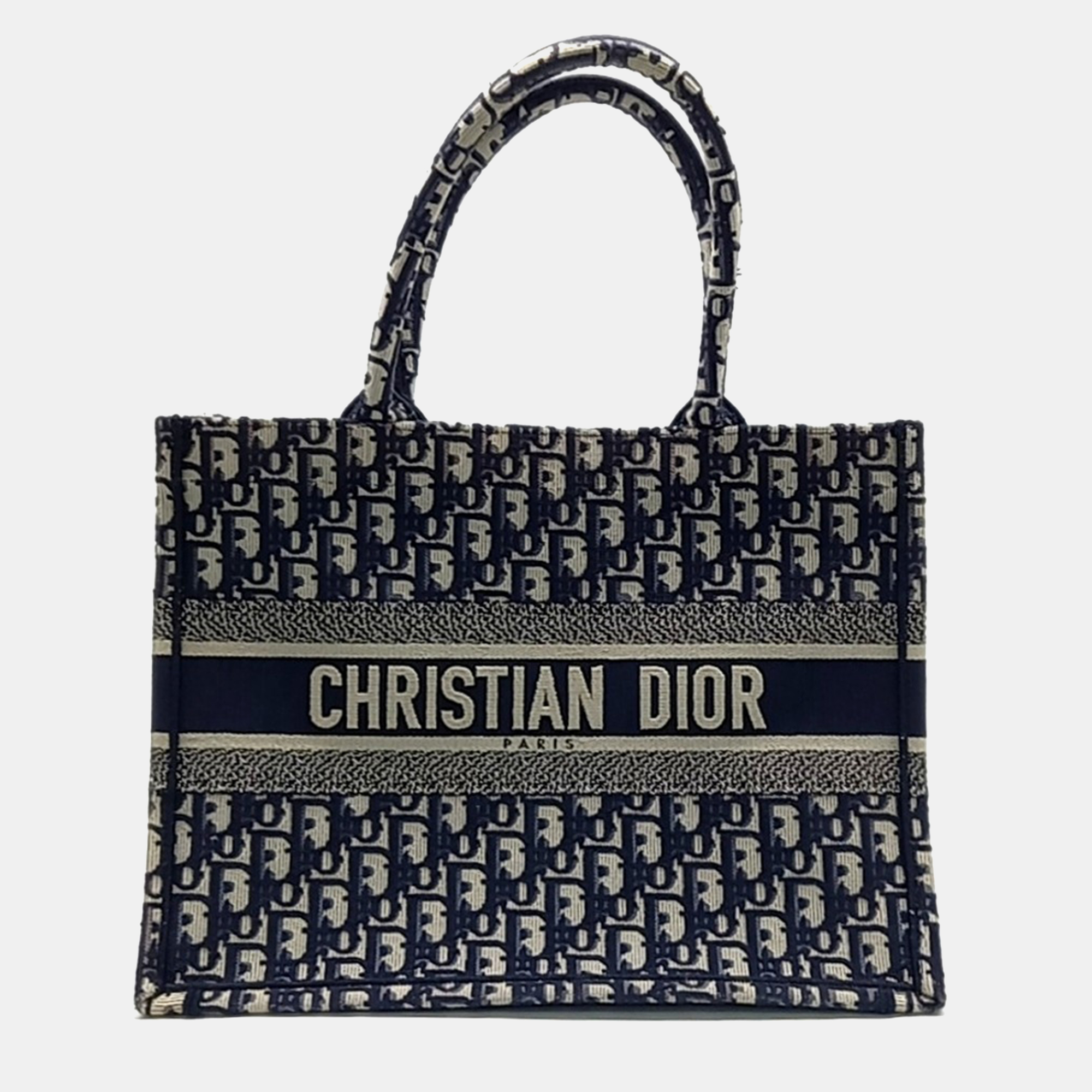 

Christian Dior Oblique Book Tote Bag 36, Navy blue