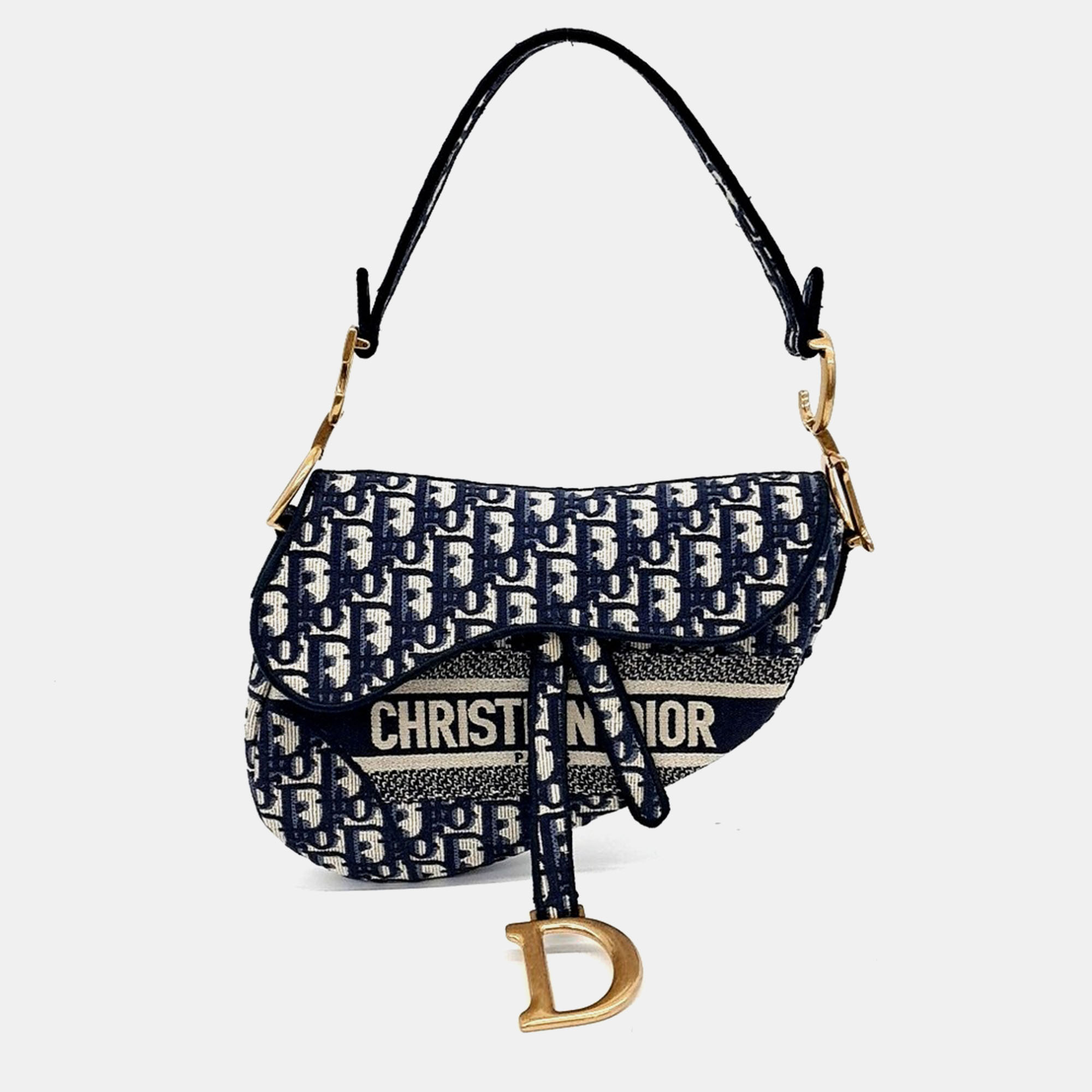 

Christian Dior Oblique Saddle Bag, Navy blue