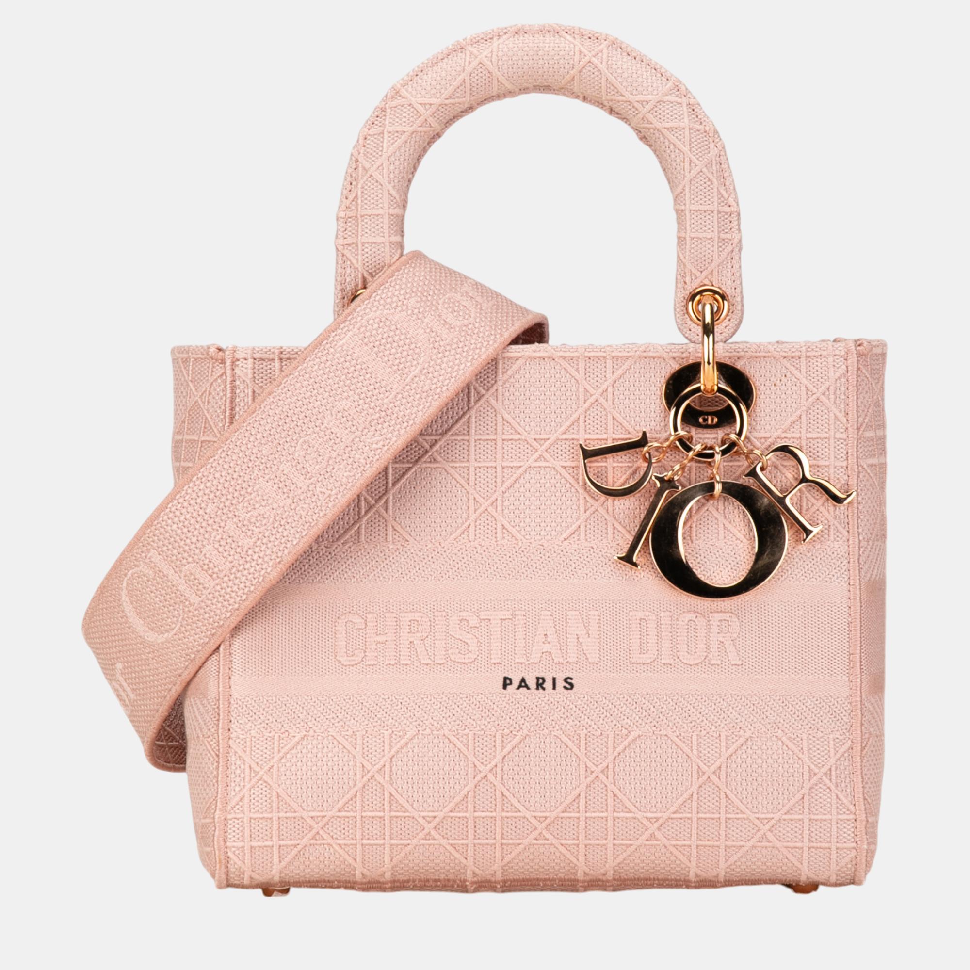 

Dior Pink Medium Cannage Lady D-Lite