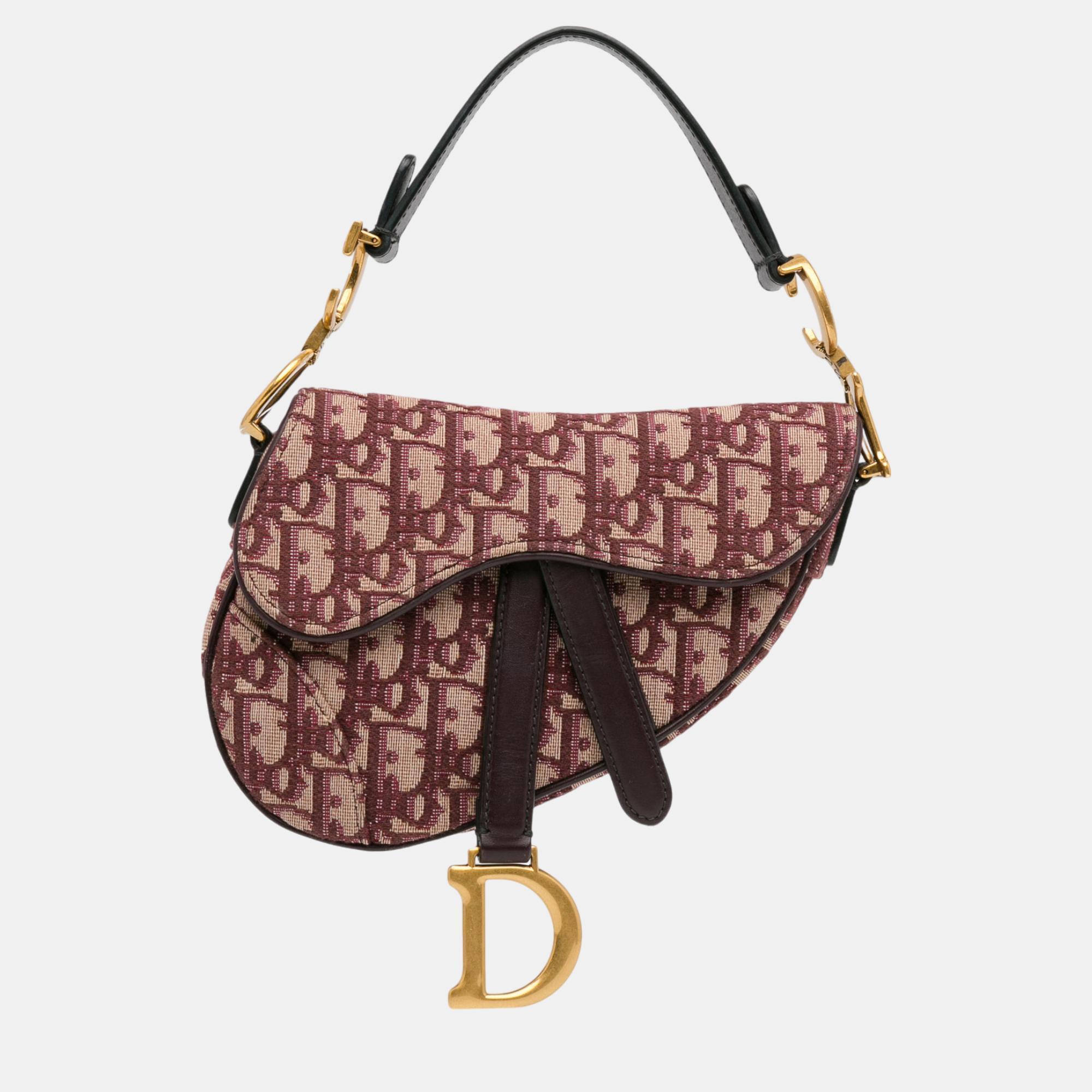 

Dior Red Mini Oblique Saddle