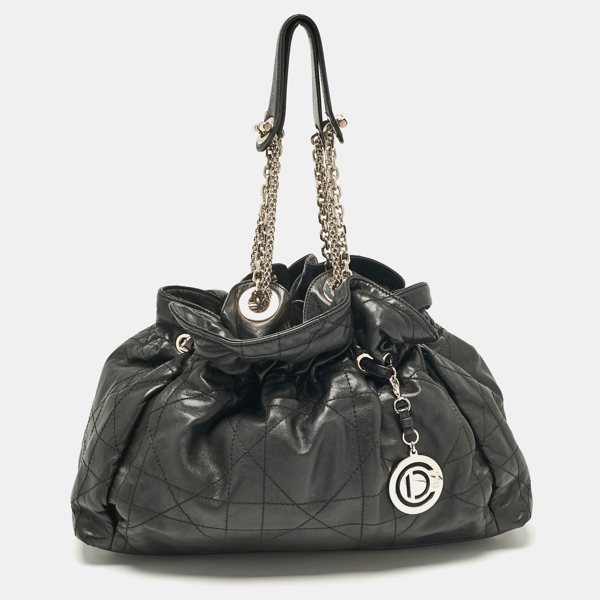 

Dior Black Cannage Leather Le Trente Hobo