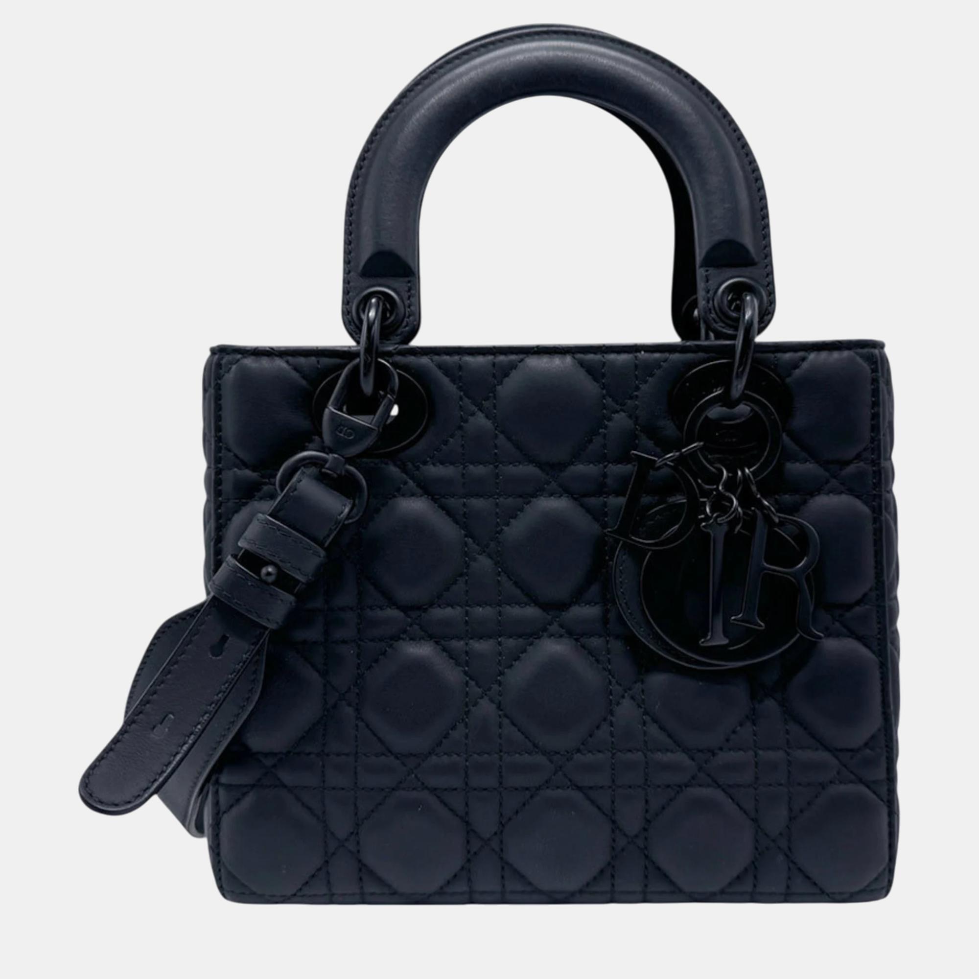 

Christian Dior Lady lambskin black handbag