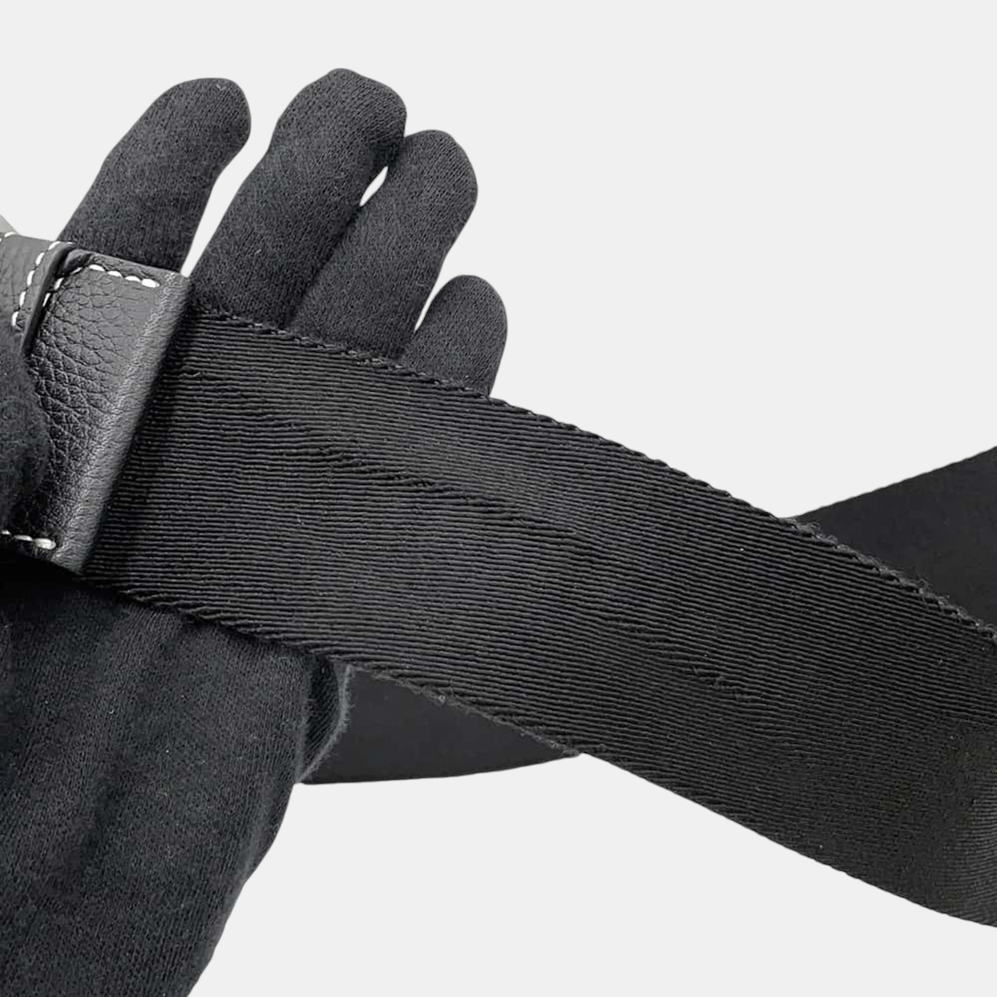 Christian Dior Leather Black Saddle Body Bag 