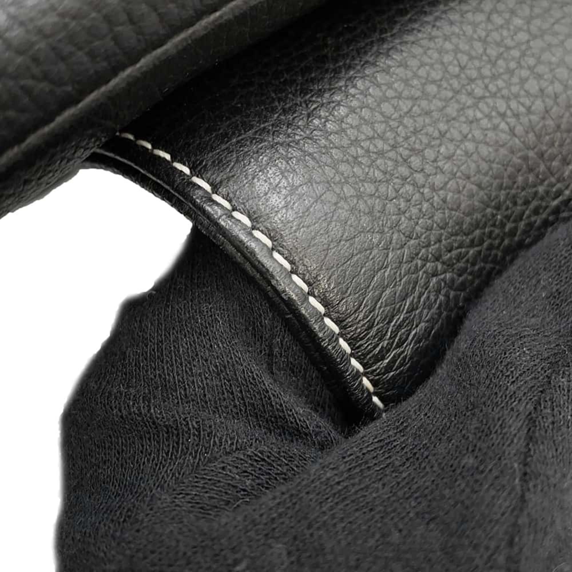 Christian Dior Leather Black Saddle Body Bag 