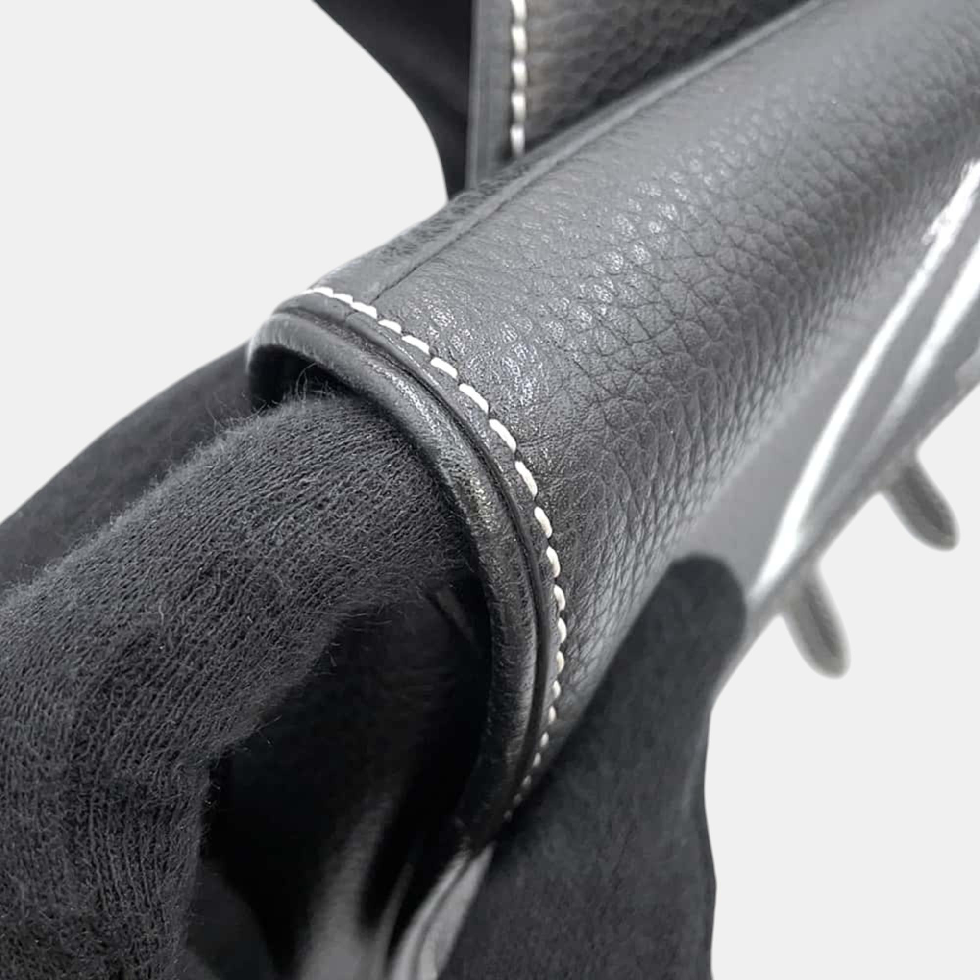 Christian Dior Leather Black Saddle Body Bag 