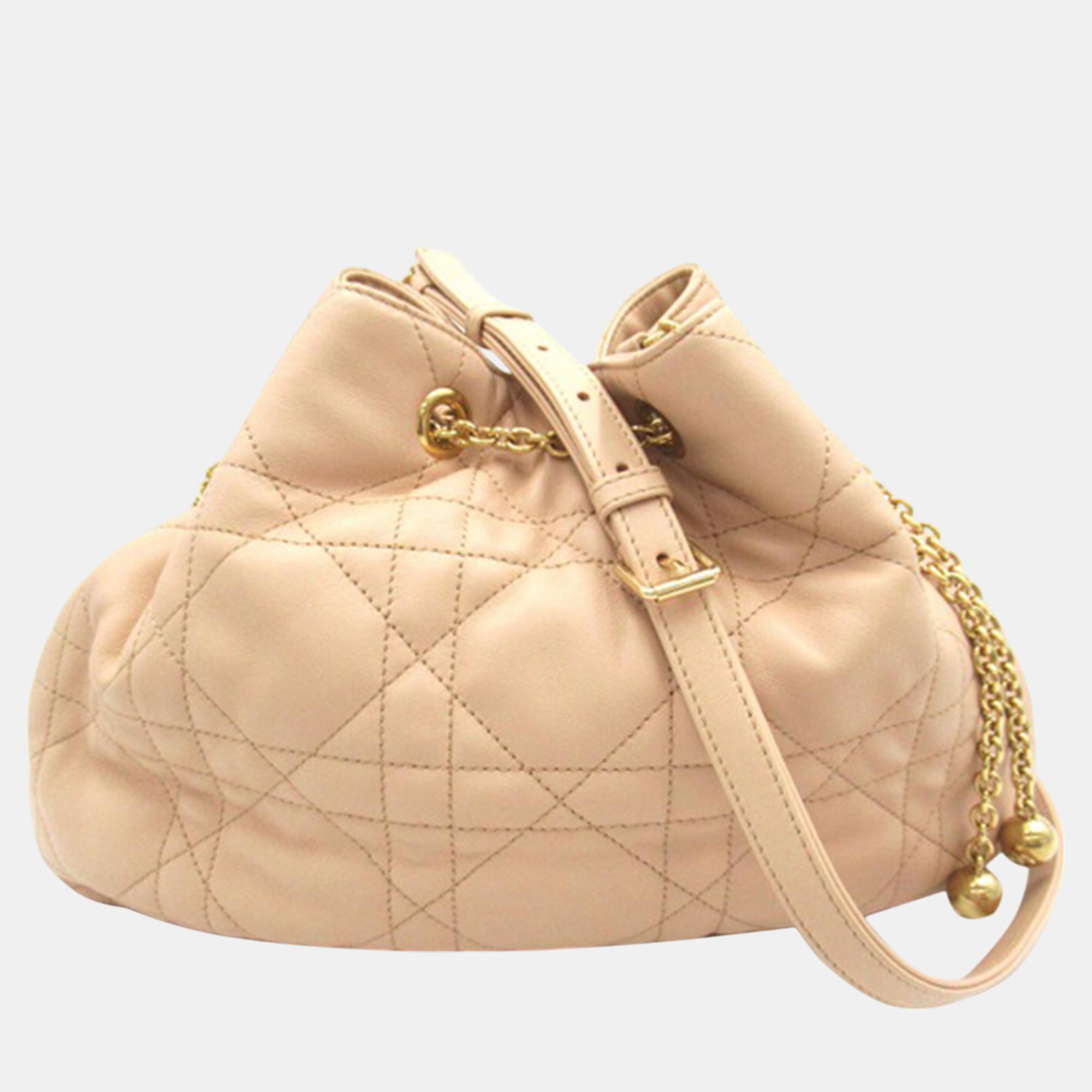 

Dior Small Lambskin Macrocannage Ammi Crossbody Bag, Beige