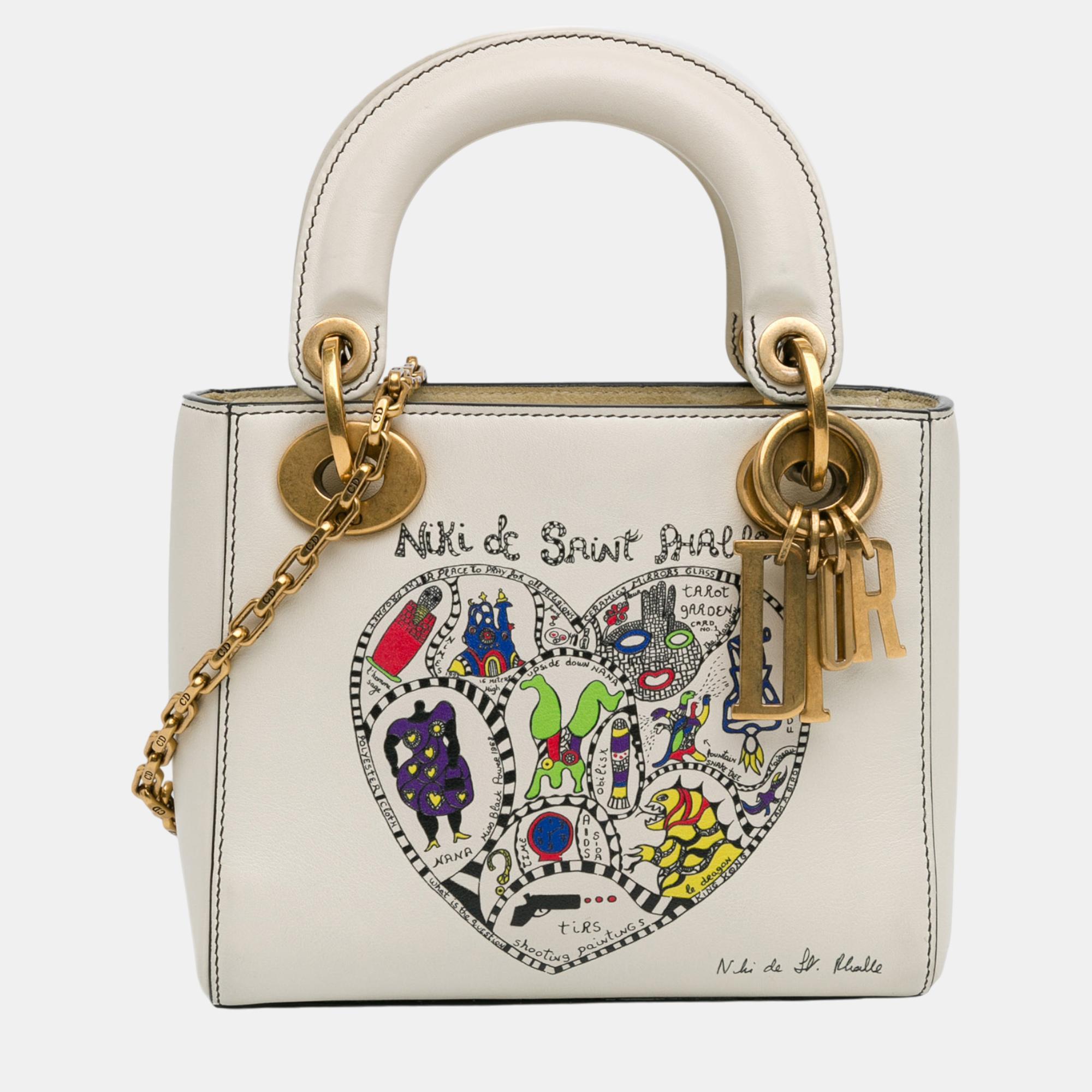 

Dior Niki de Saint Phalle Mini Calfskin Lady Dior, White