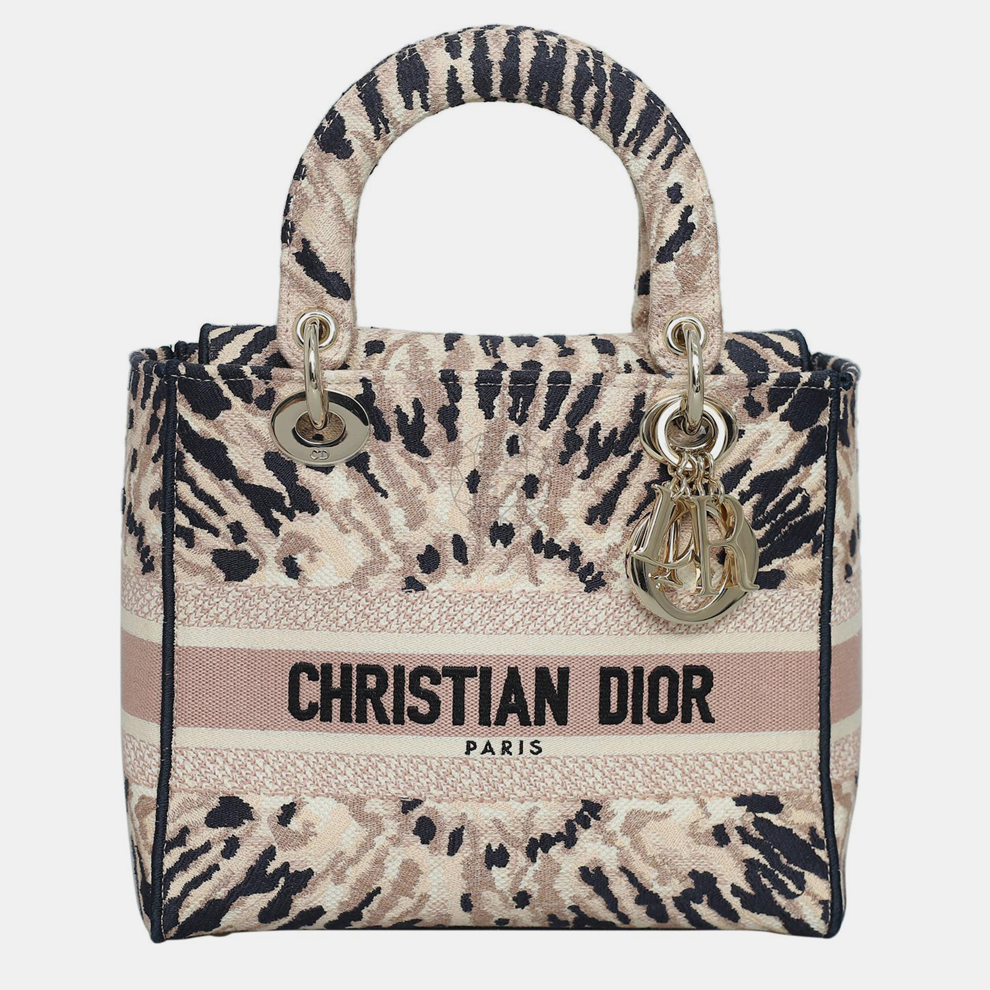 

Christian Dior Medium Tie Dye Embroidery Canvas Lady D-Lite Bag, Multicolor