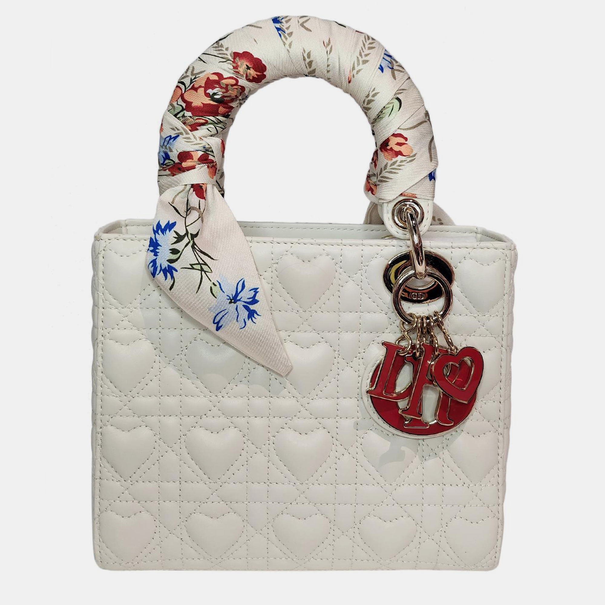 

Christian Dior White Dioramour My ABCDior Lady Dior Bag