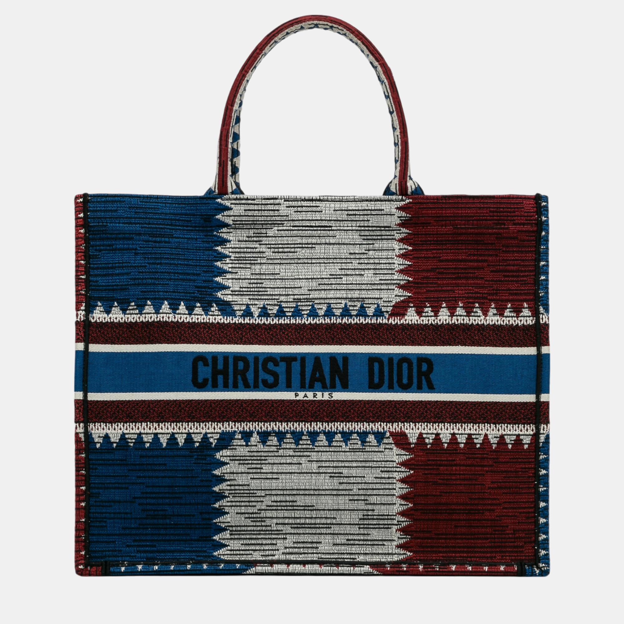 

Dior Multicolour Large French Flag Book Tote, Multicolor