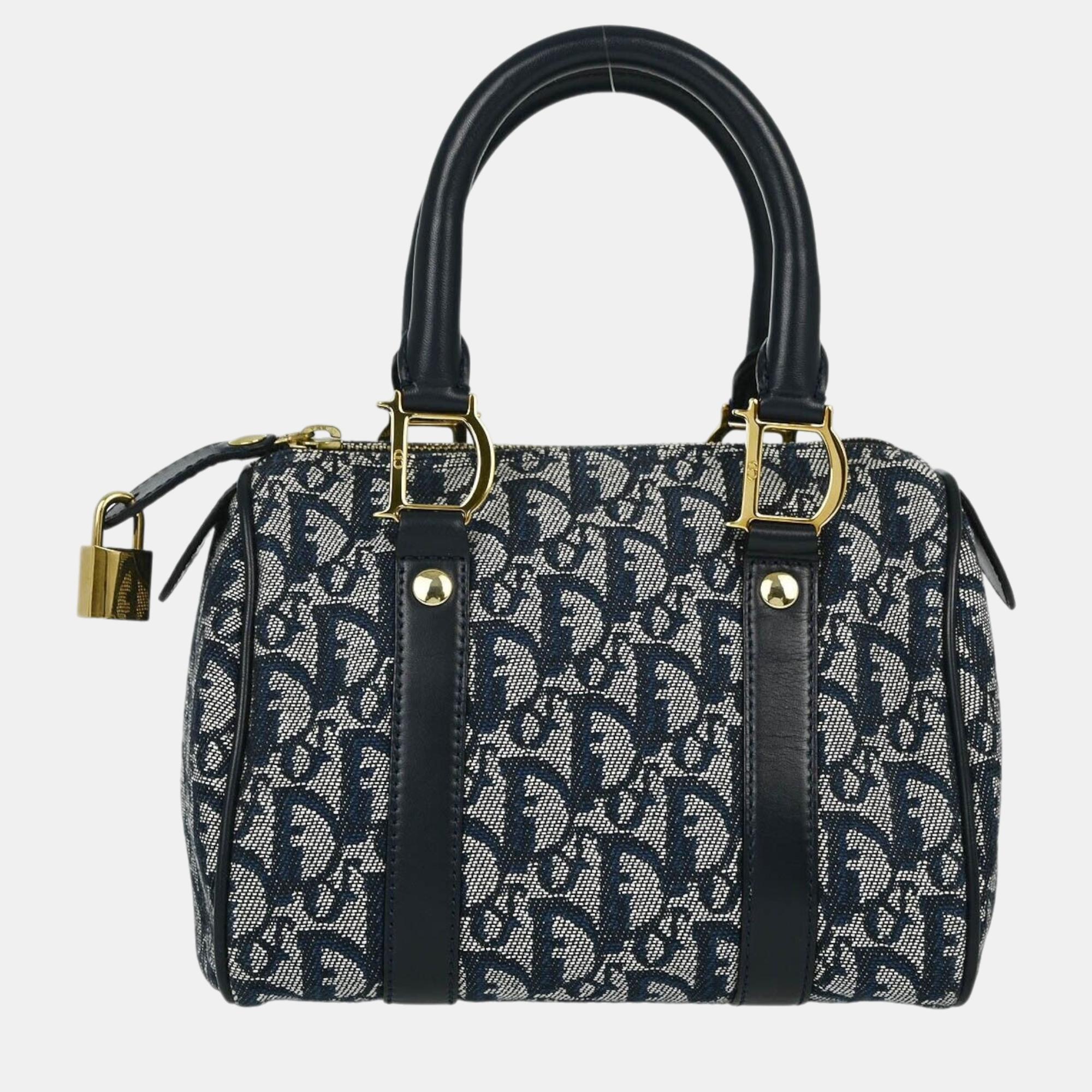 

Christian Dior Navy Trotter Handbag, Navy blue