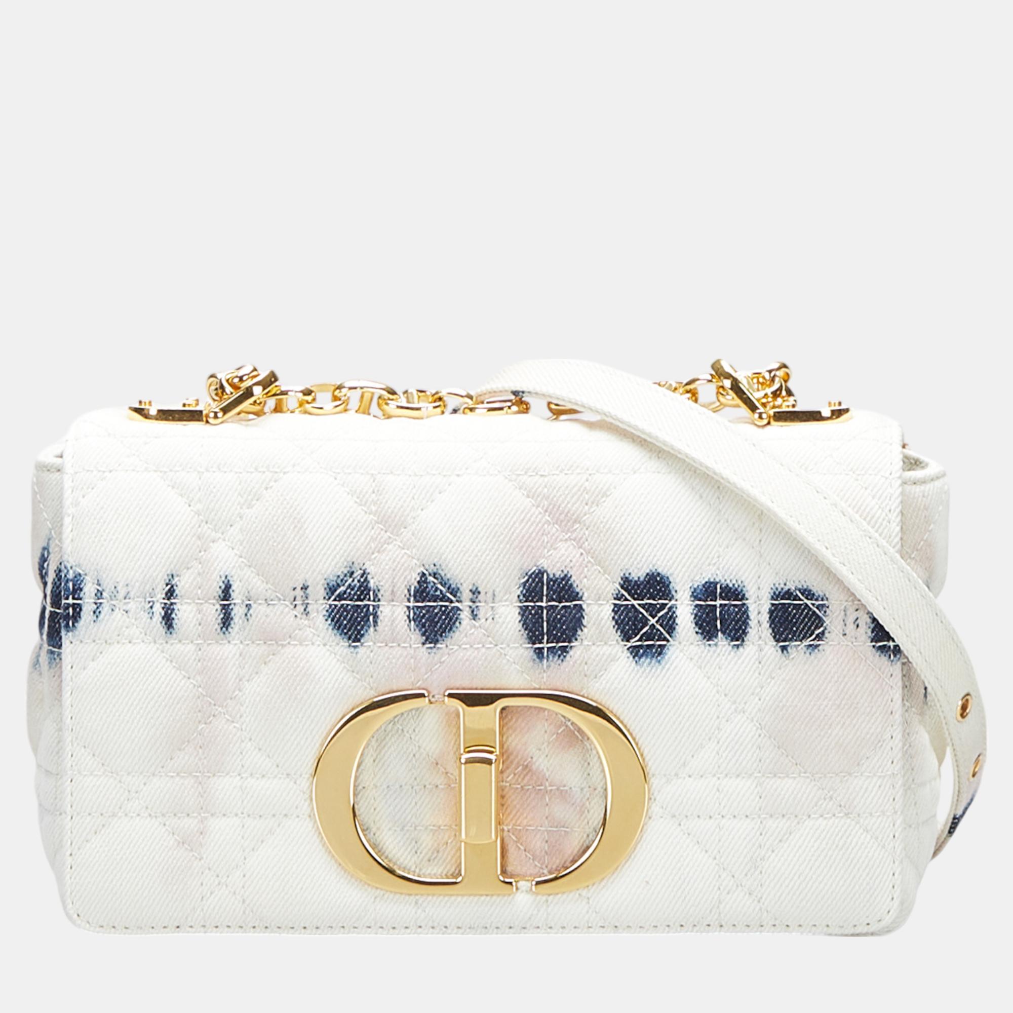 

Dior White Small Tie Dye Denim Caro