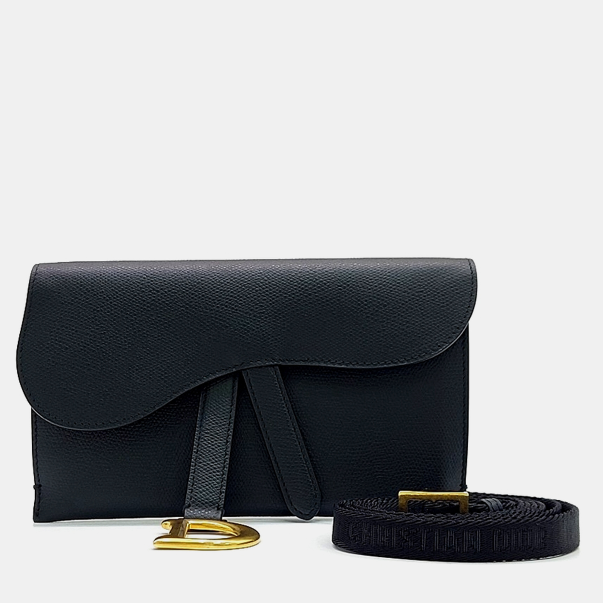 

Christian Dior Saddle Belt Bag, Black