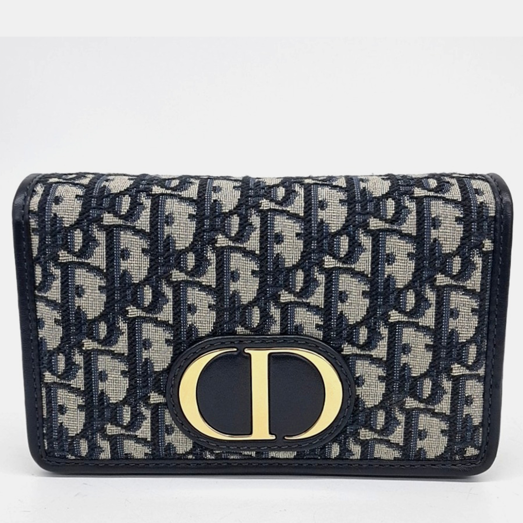 Pre-owned Dior Christian  30 Montaine 2-in-1 Pouch Bag In Navy Blue