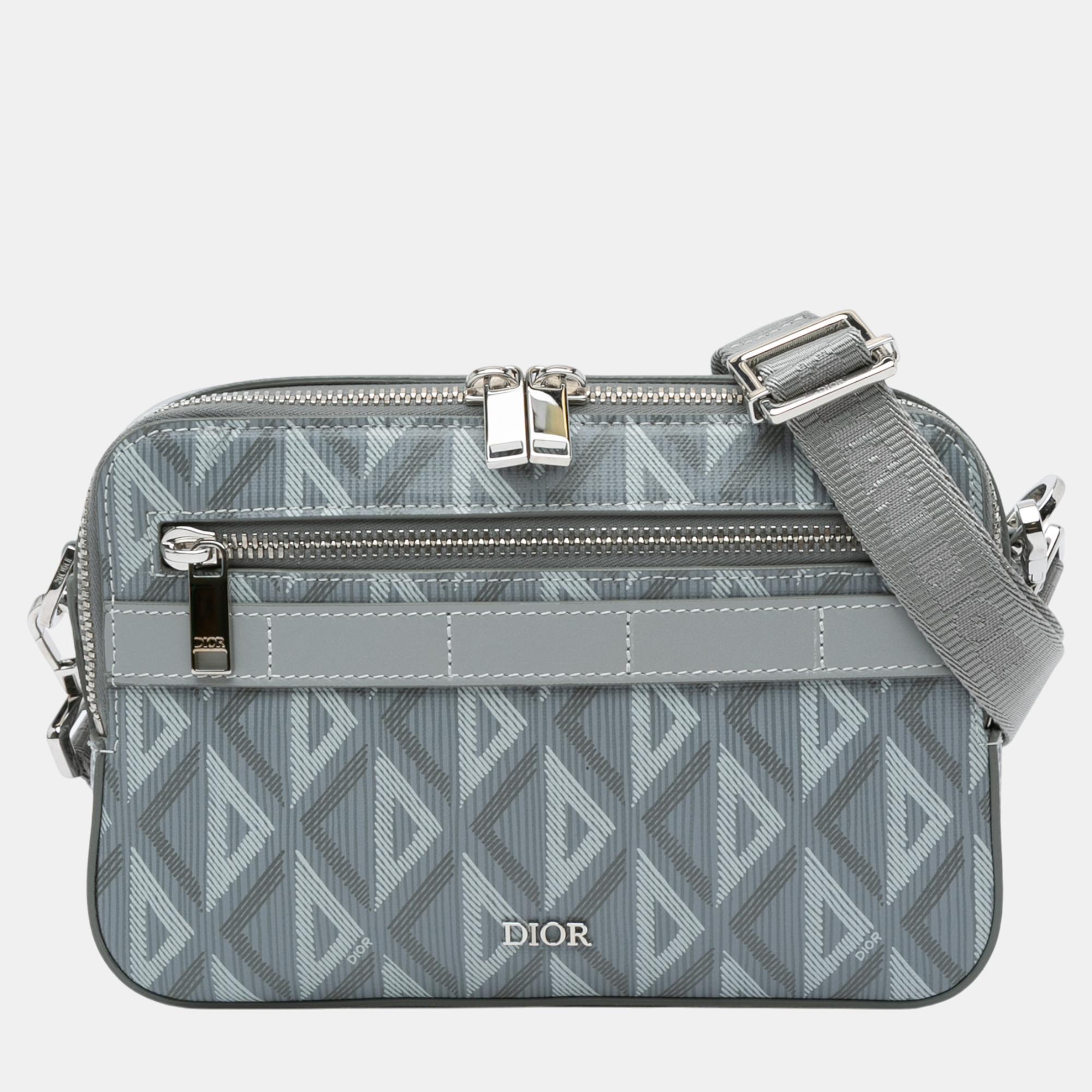 

Dior Grey CD Diamond Safari Bag with Strap