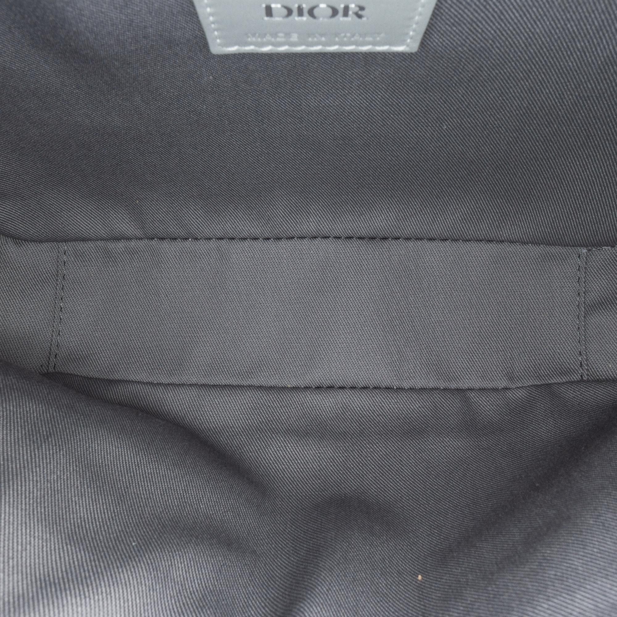 Dior Grey CD Diamond Safari Bag with Strap 