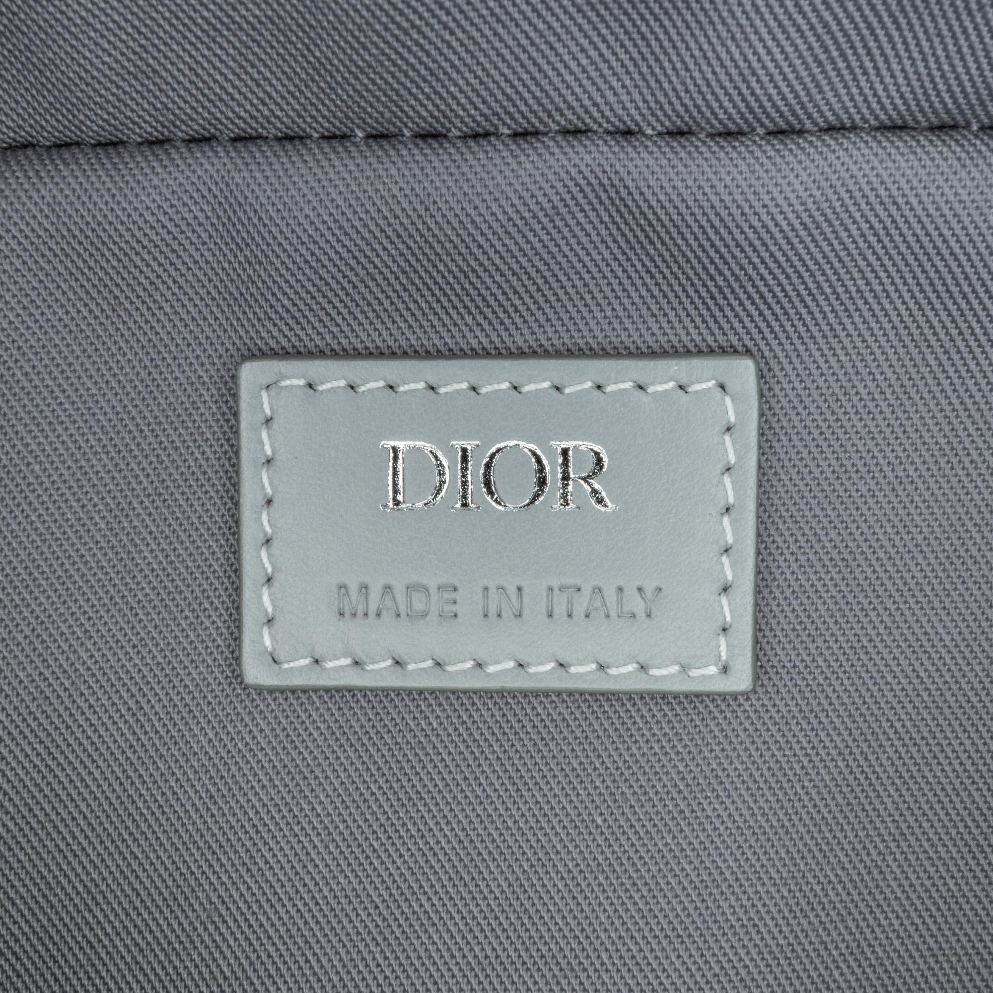 Dior Grey CD Diamond Safari Bag with Strap 
