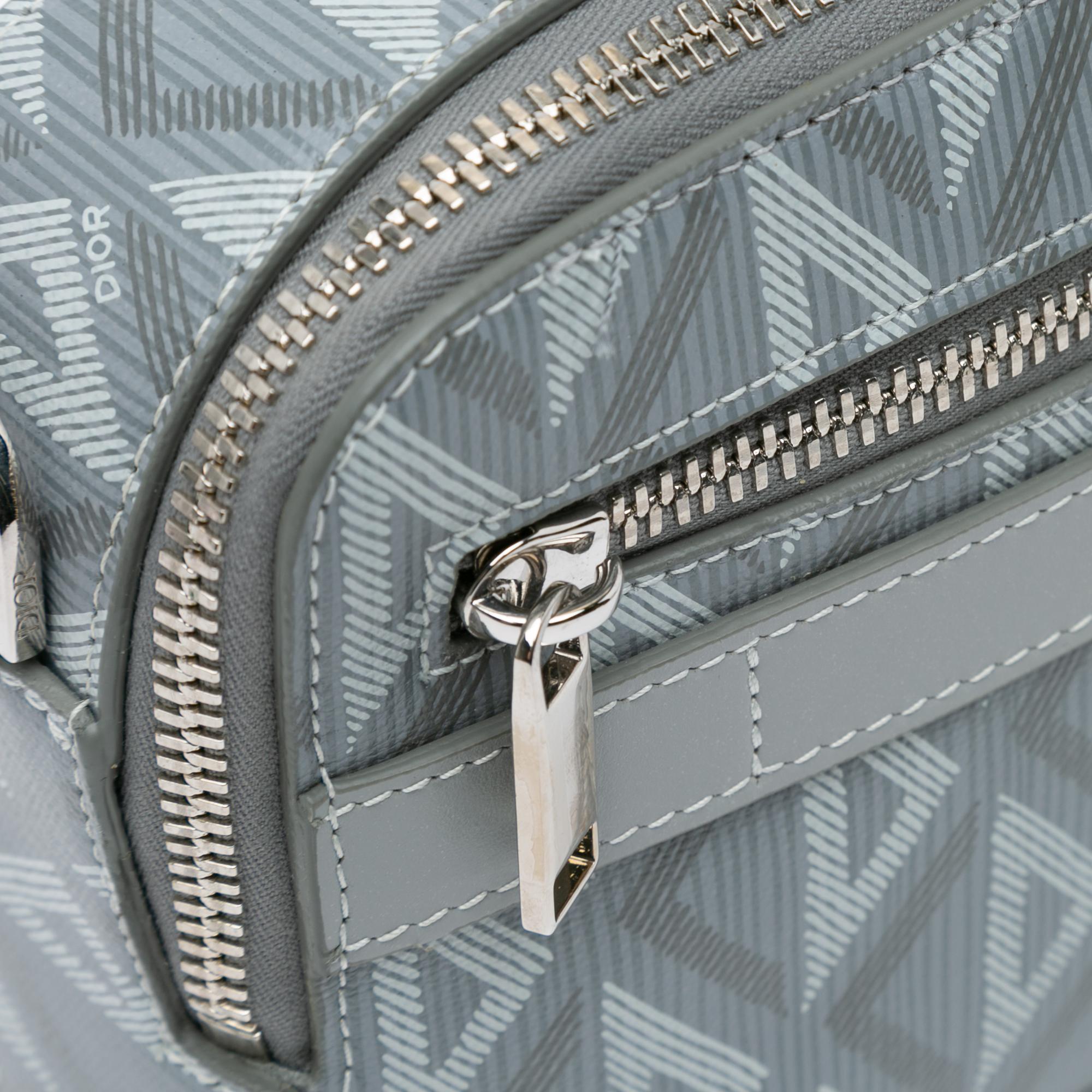 Dior Grey CD Diamond Safari Bag with Strap 