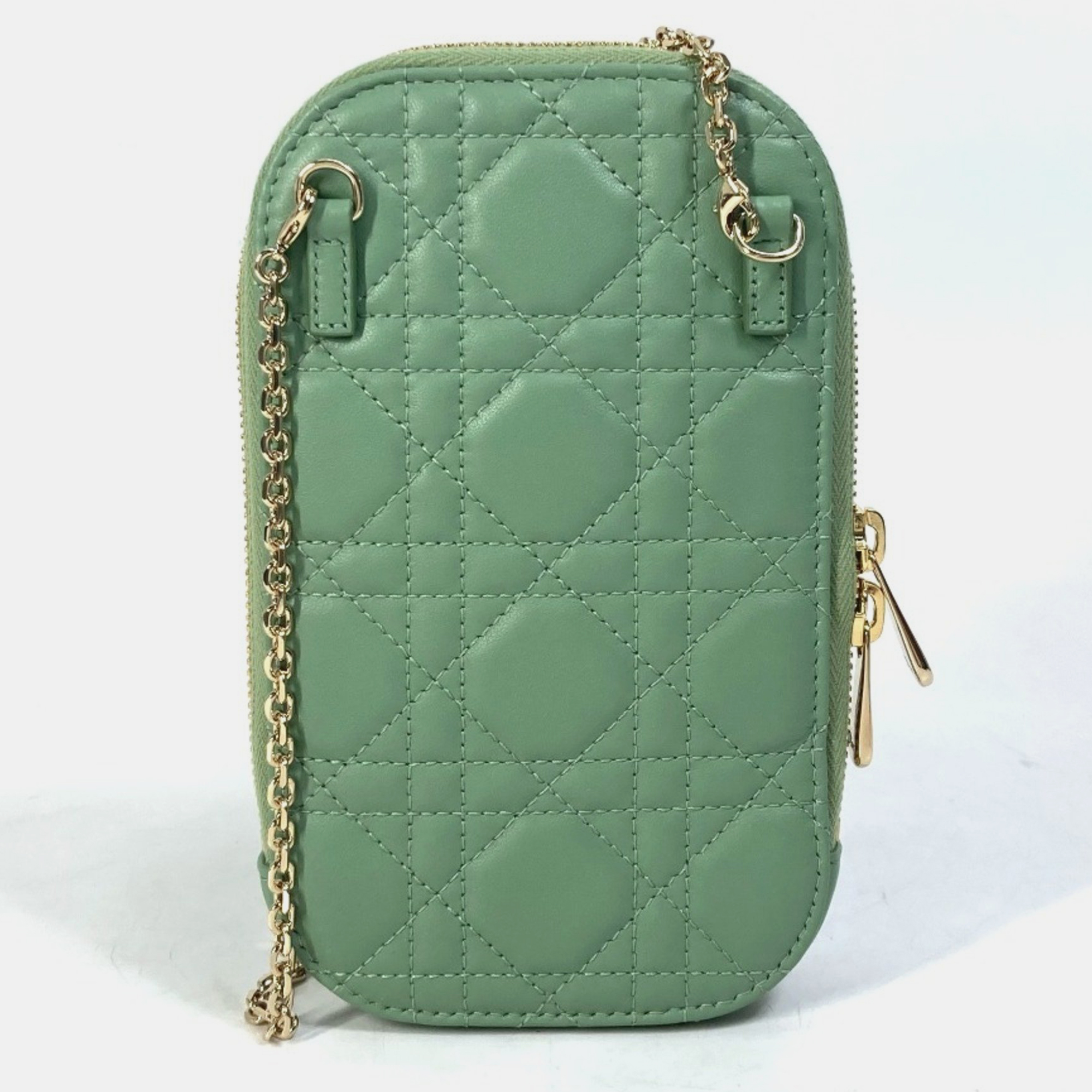 

Dior Green Cannage Phone Chain Shoulder Bag