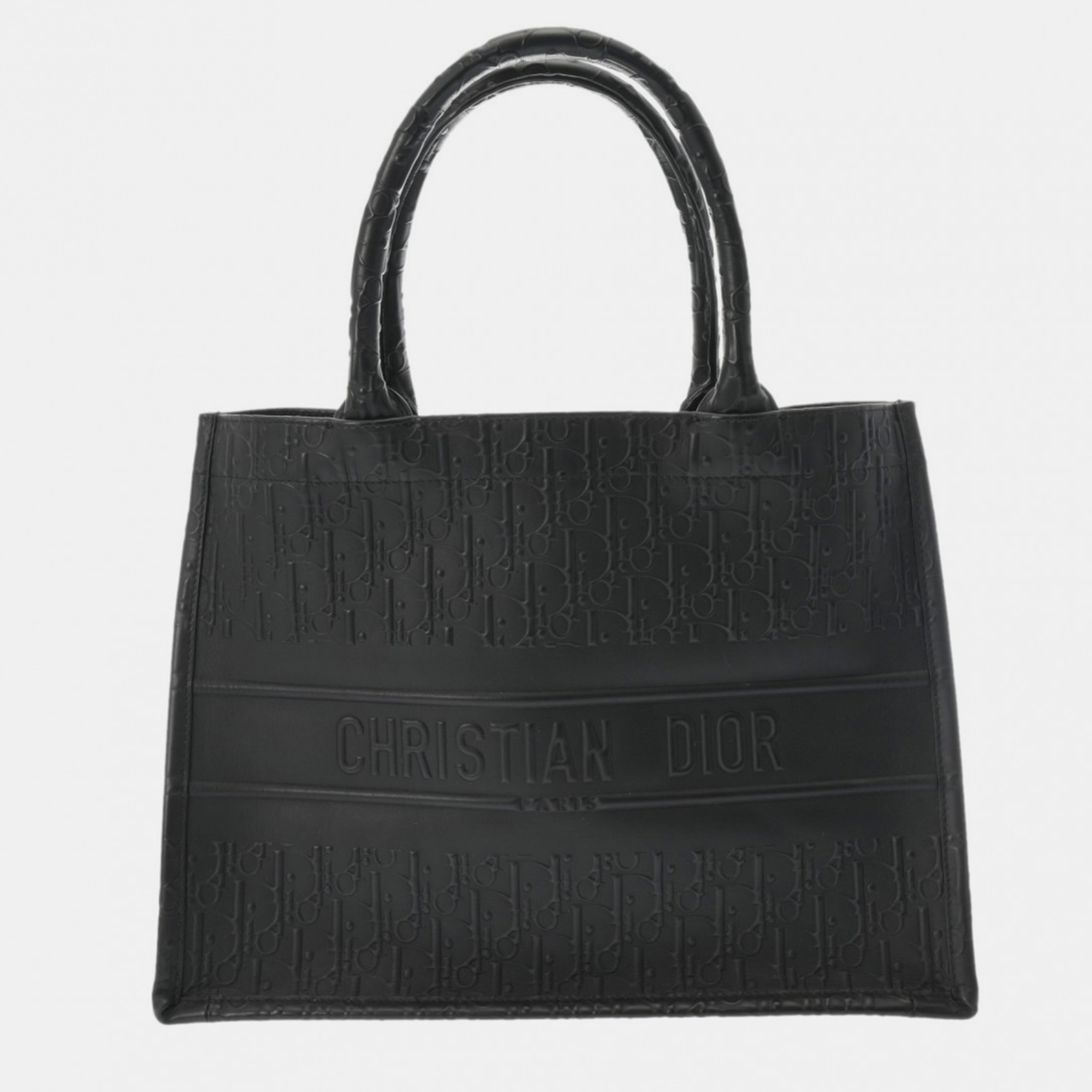 

Dior Black Leather Book Tote Medium Trotter Handbag