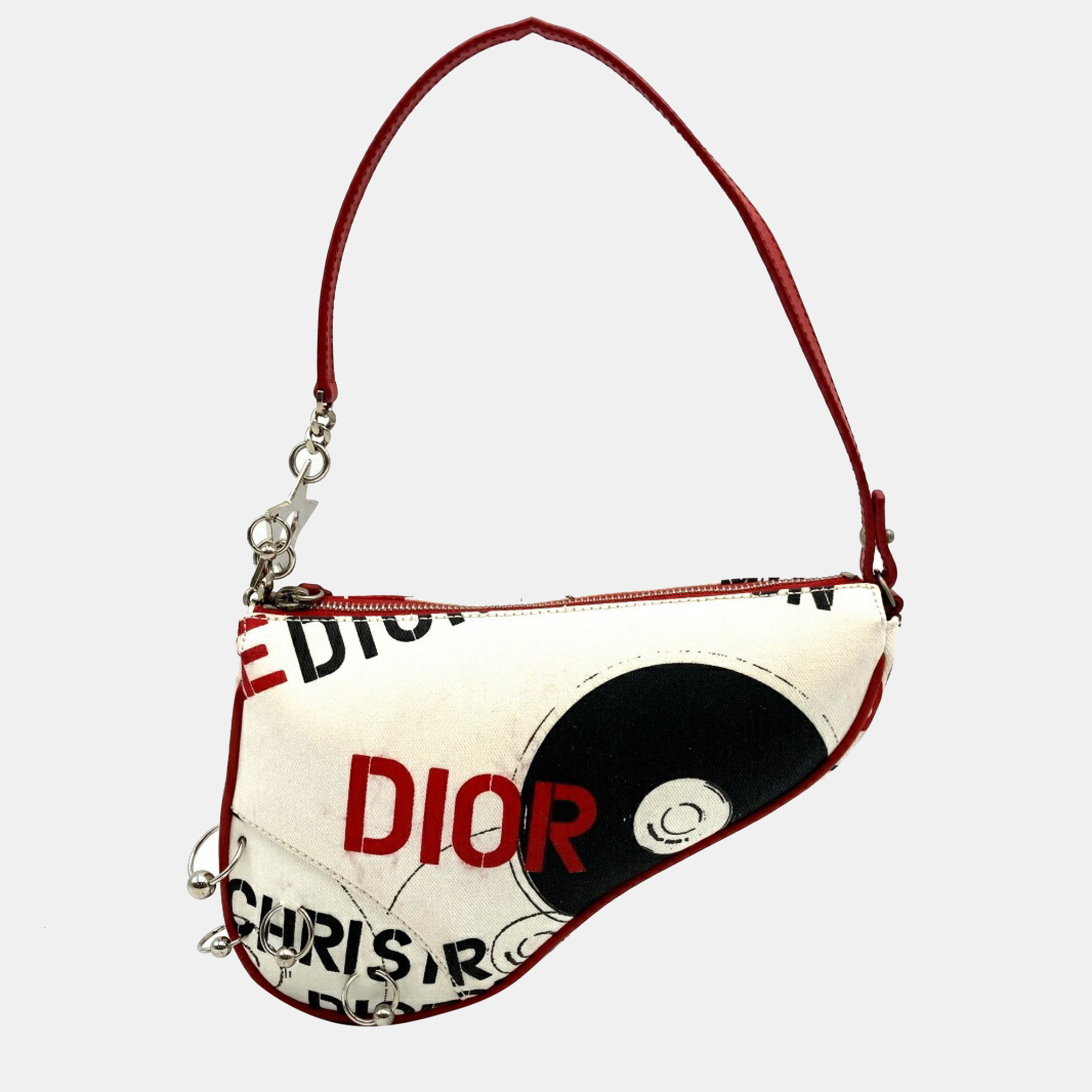 

Christian Dior Multicolor Canvas Leather Saddle Bag