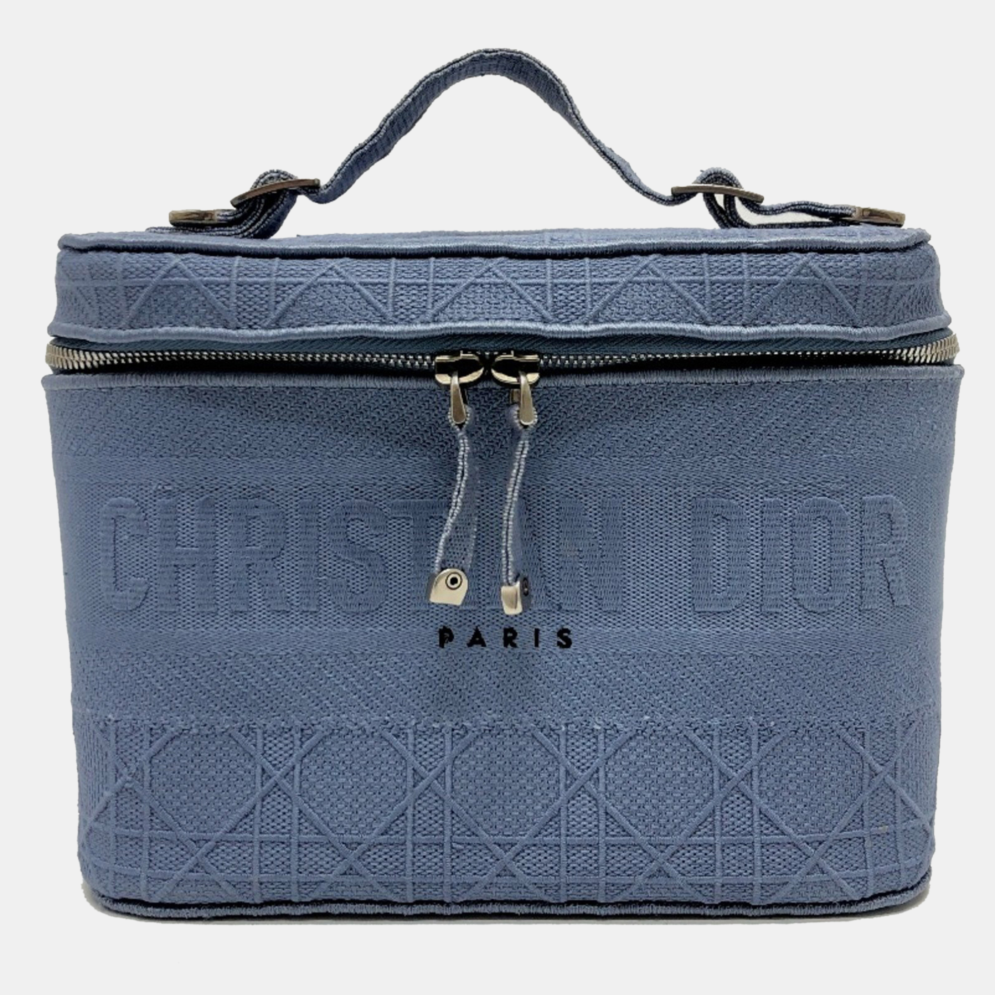 

Dior blue Embroidery Vanity bag