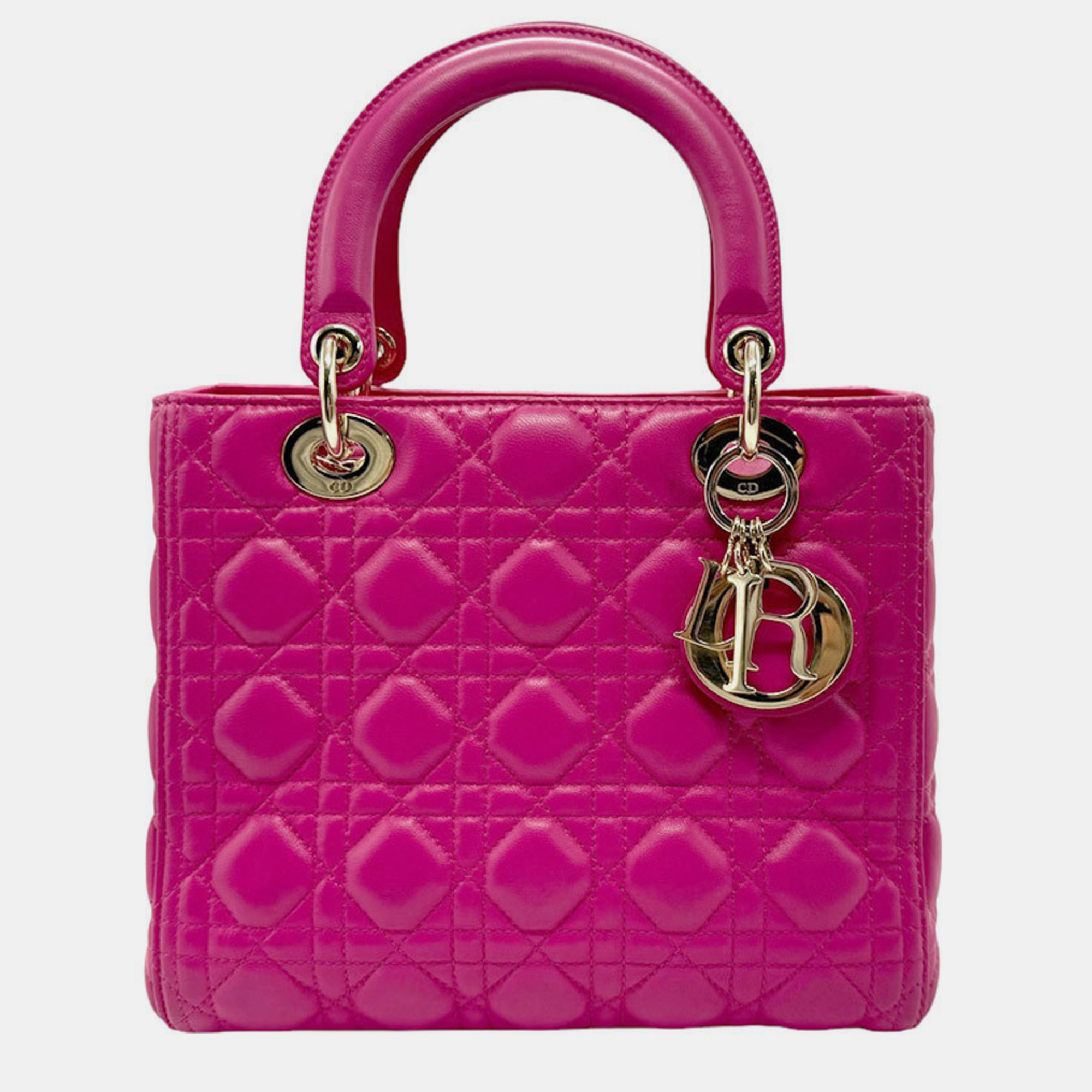 

Christian Dior lambskin pink Lady handbag