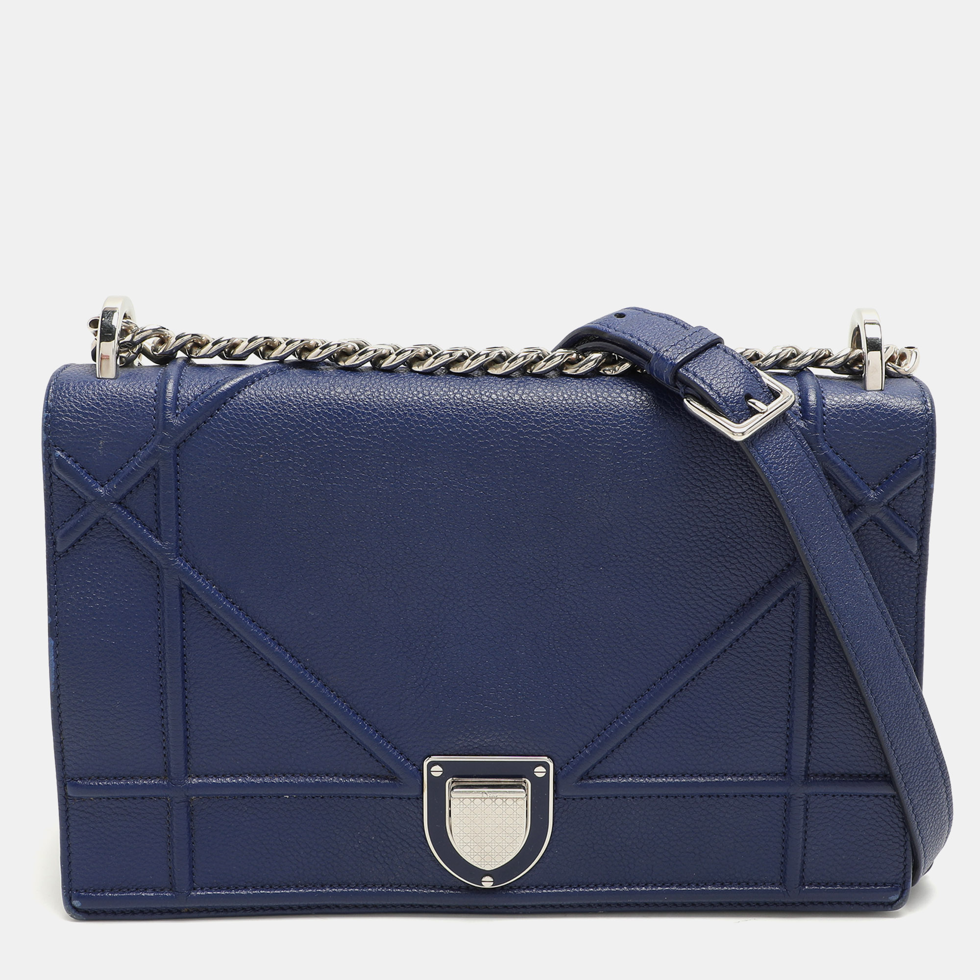 

Dior Blue Leather  Diorama Flap Shoulder Bag