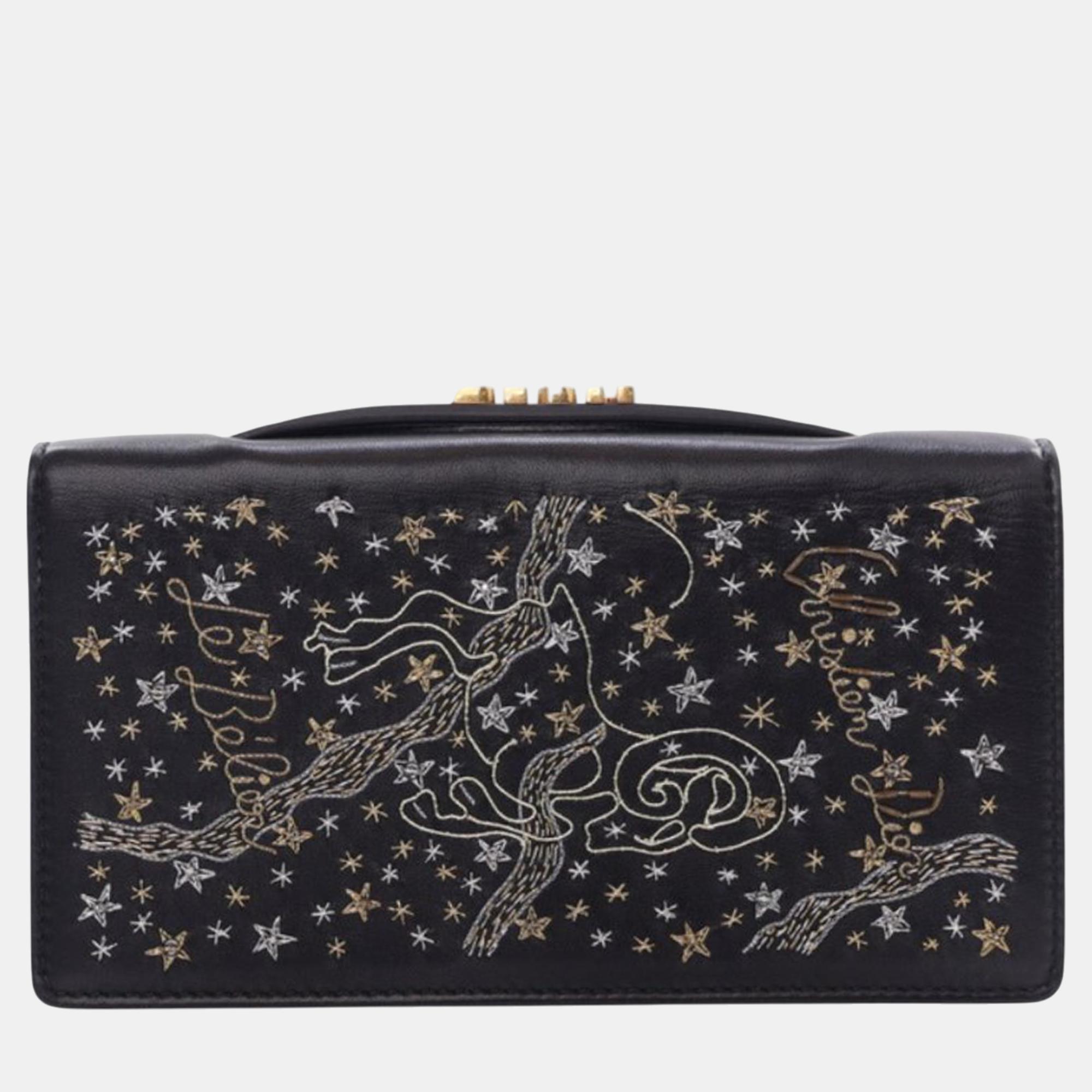 

Dior Black Lambskin Tarot Aries Clutch