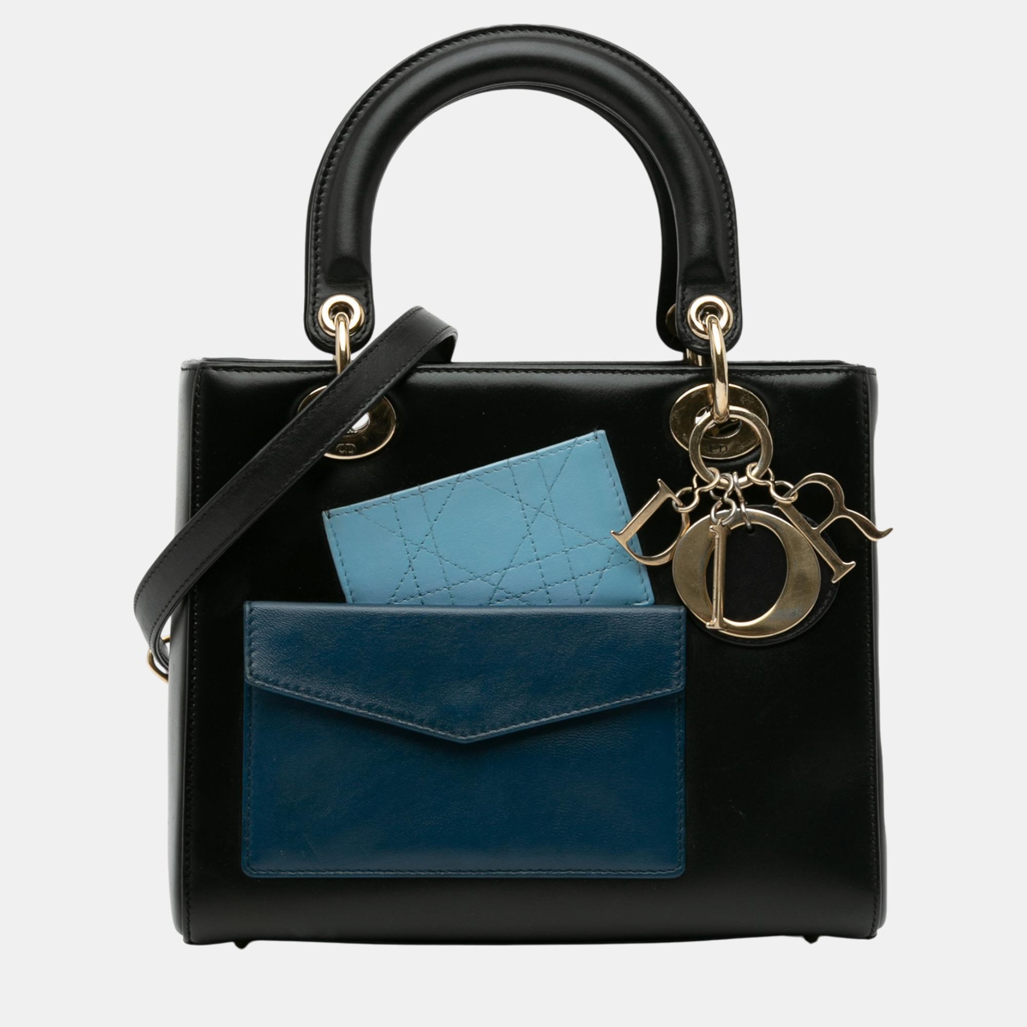 

Dior Black Medium Calfskin Pockets Lady Dior