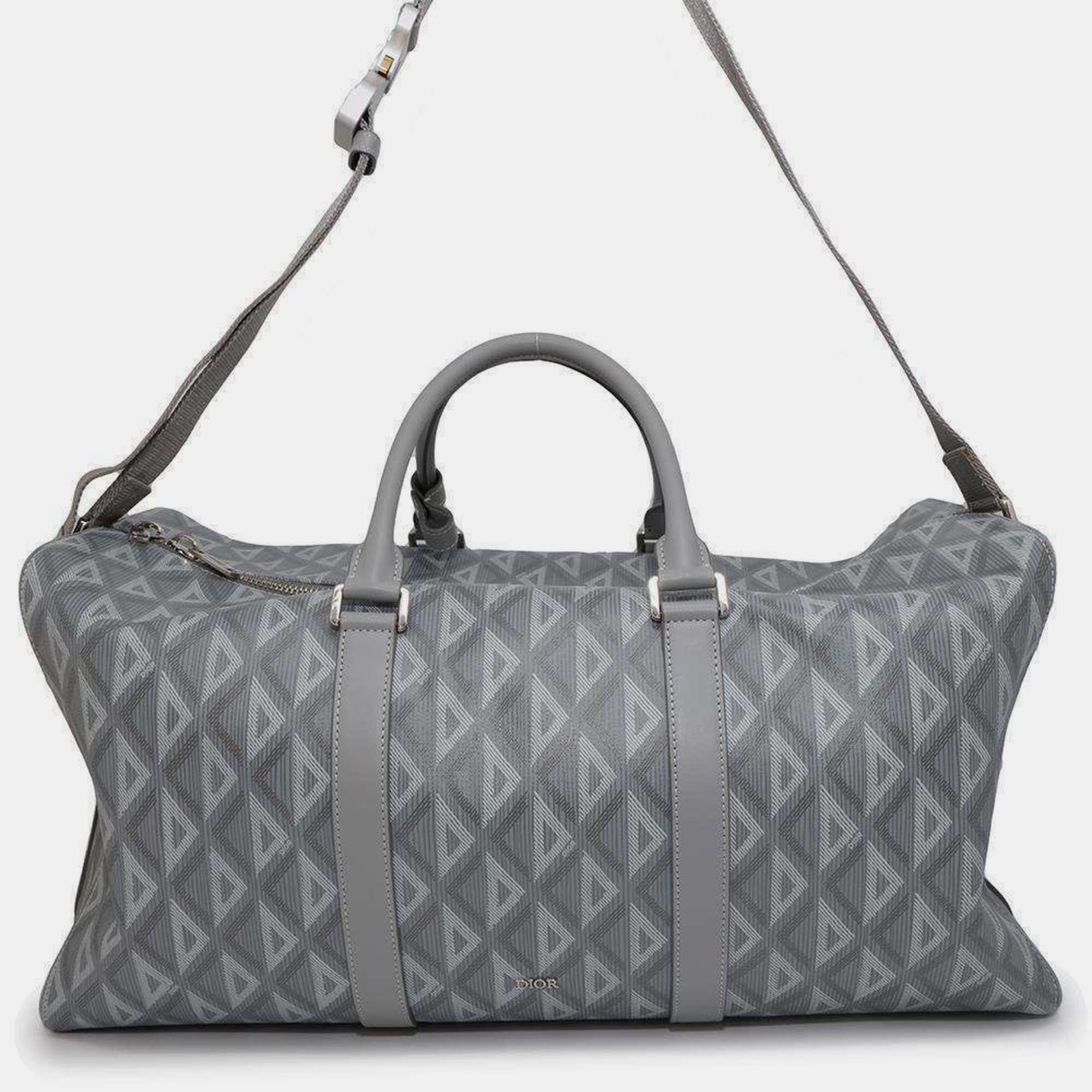 

Christian Dior Boston Rango 50 Leather Handbag, Grey