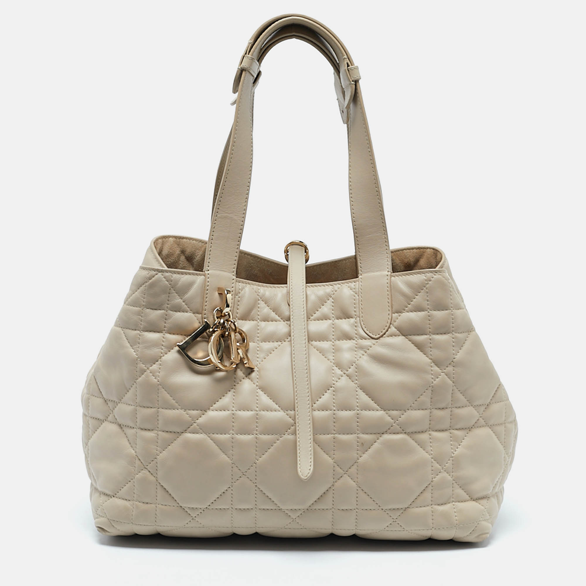 

Dior Powder Beige Leather  Toujours Bag