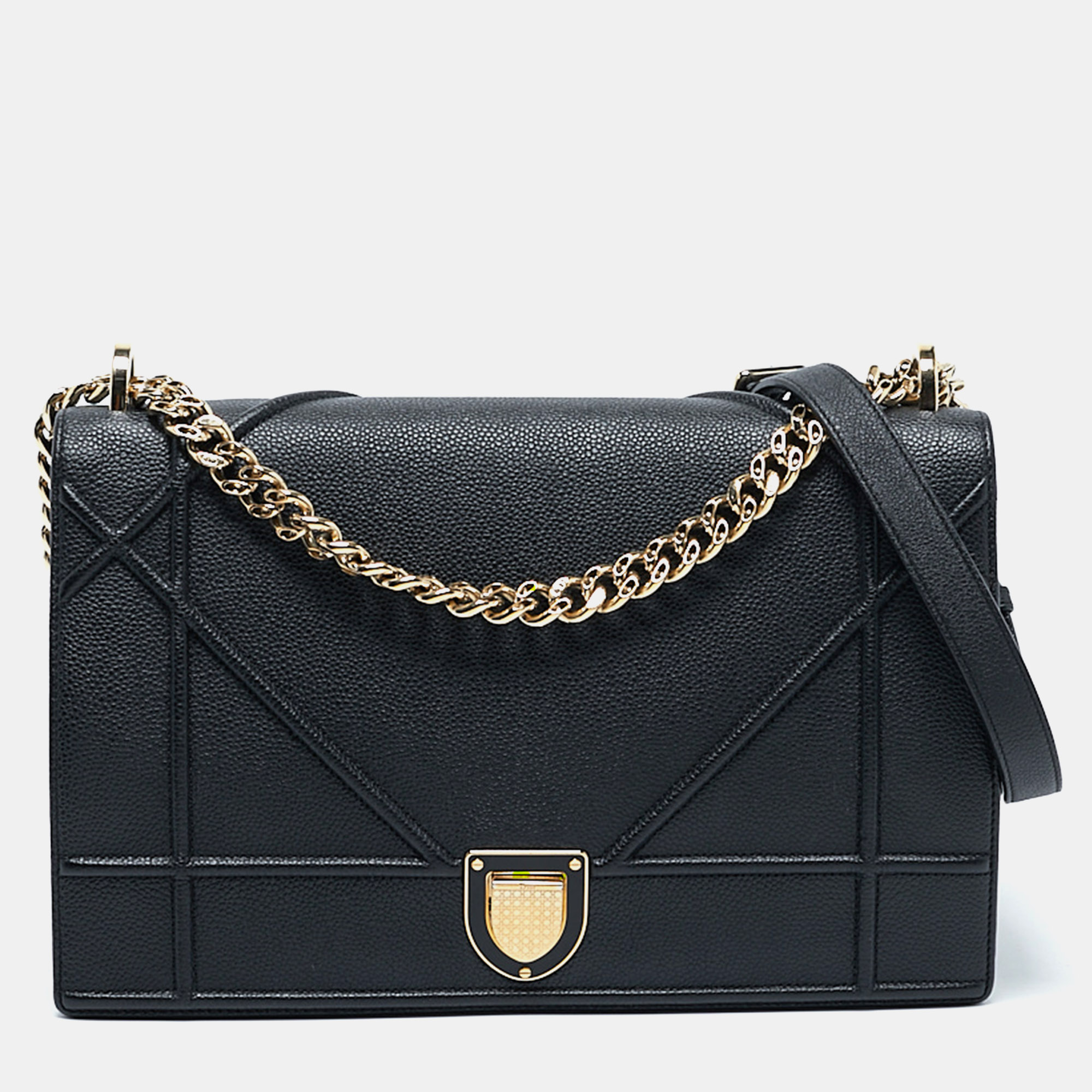 

Dior Black Leather  Diorama Flap Shoulder Bag