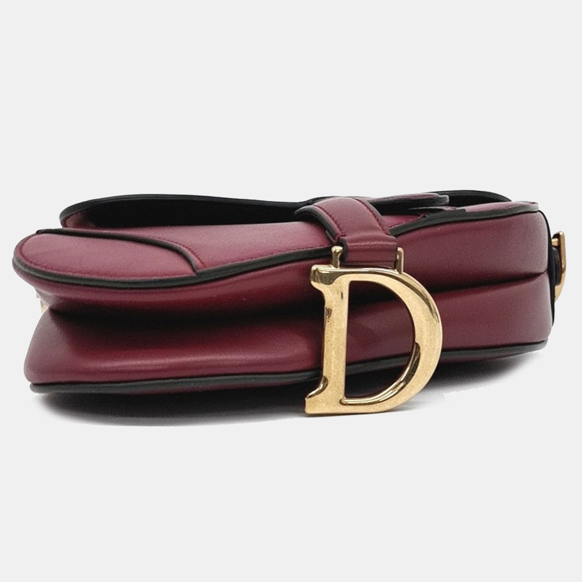 Dior Red Leather Mini Saddle Bag 