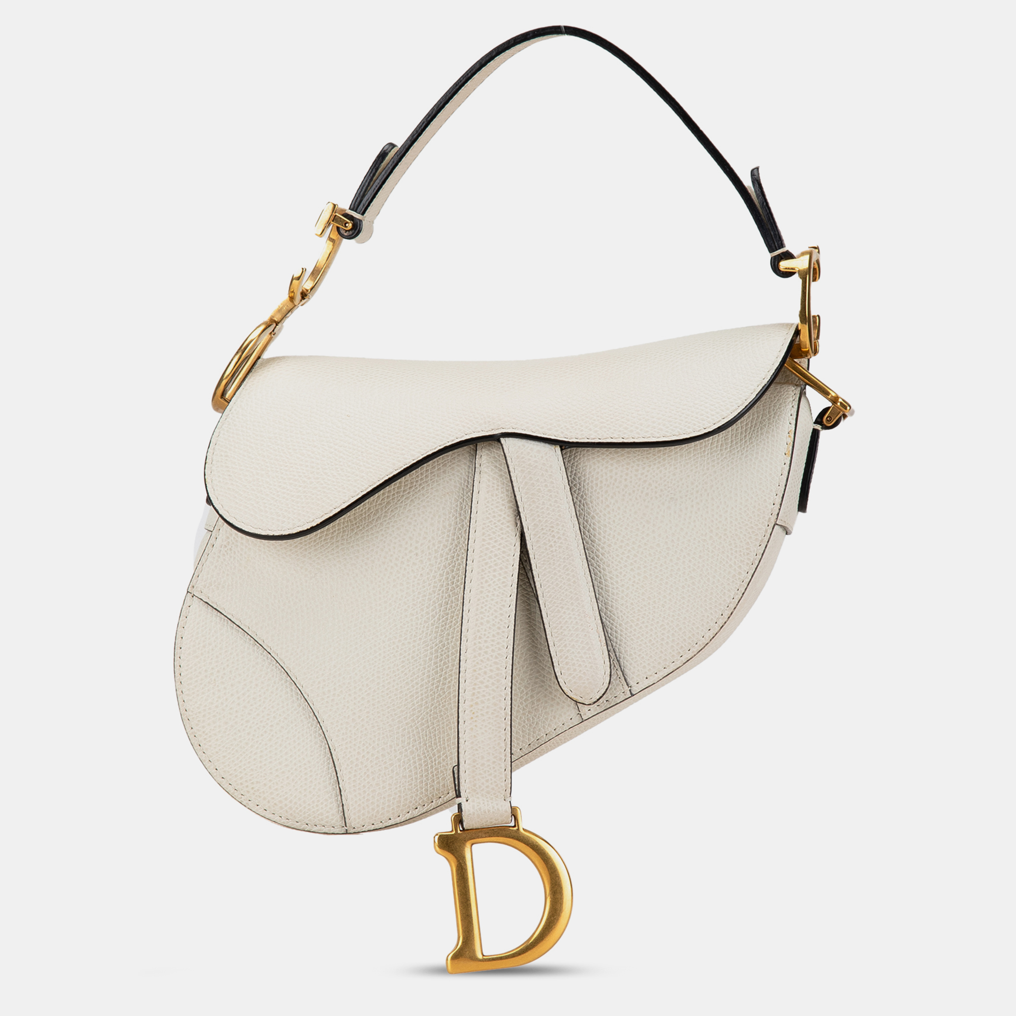 

Dior White Leather Mini Leather Saddle Bag