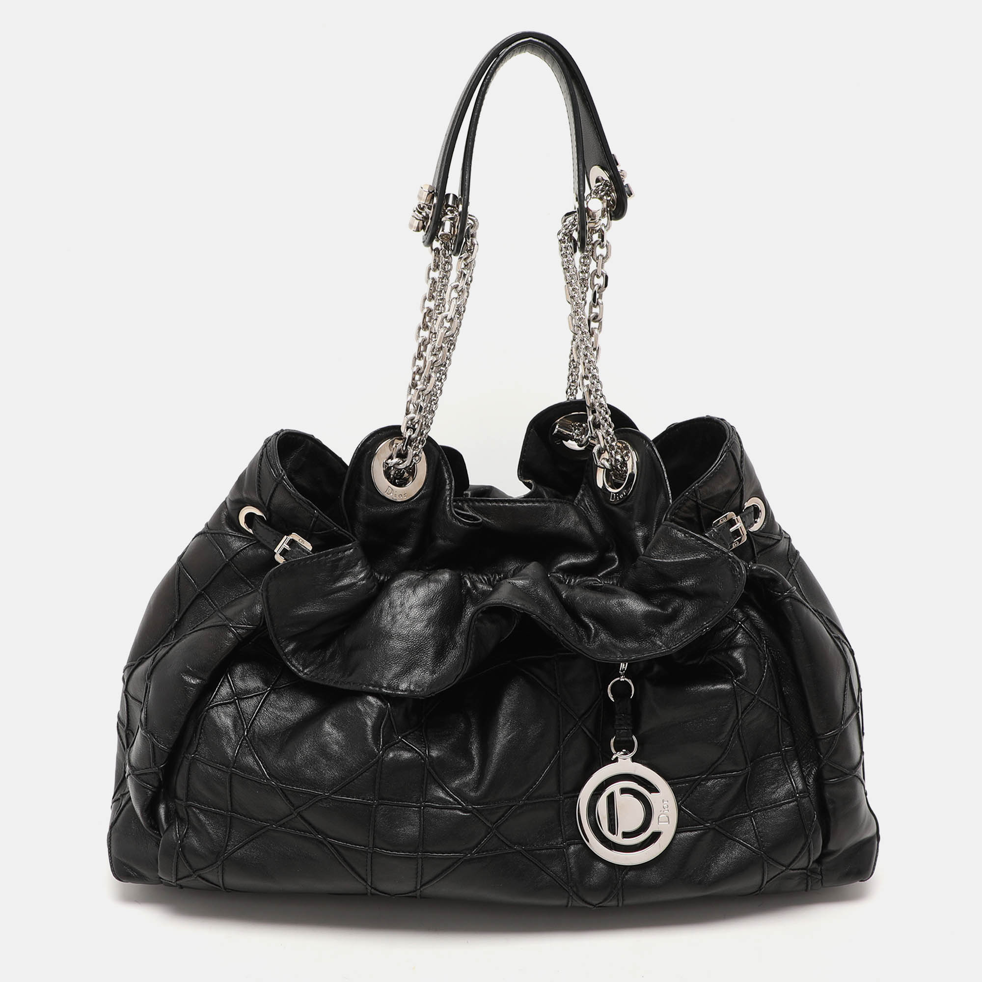 

Dior Black Cannage Leather Le Trente Hobo