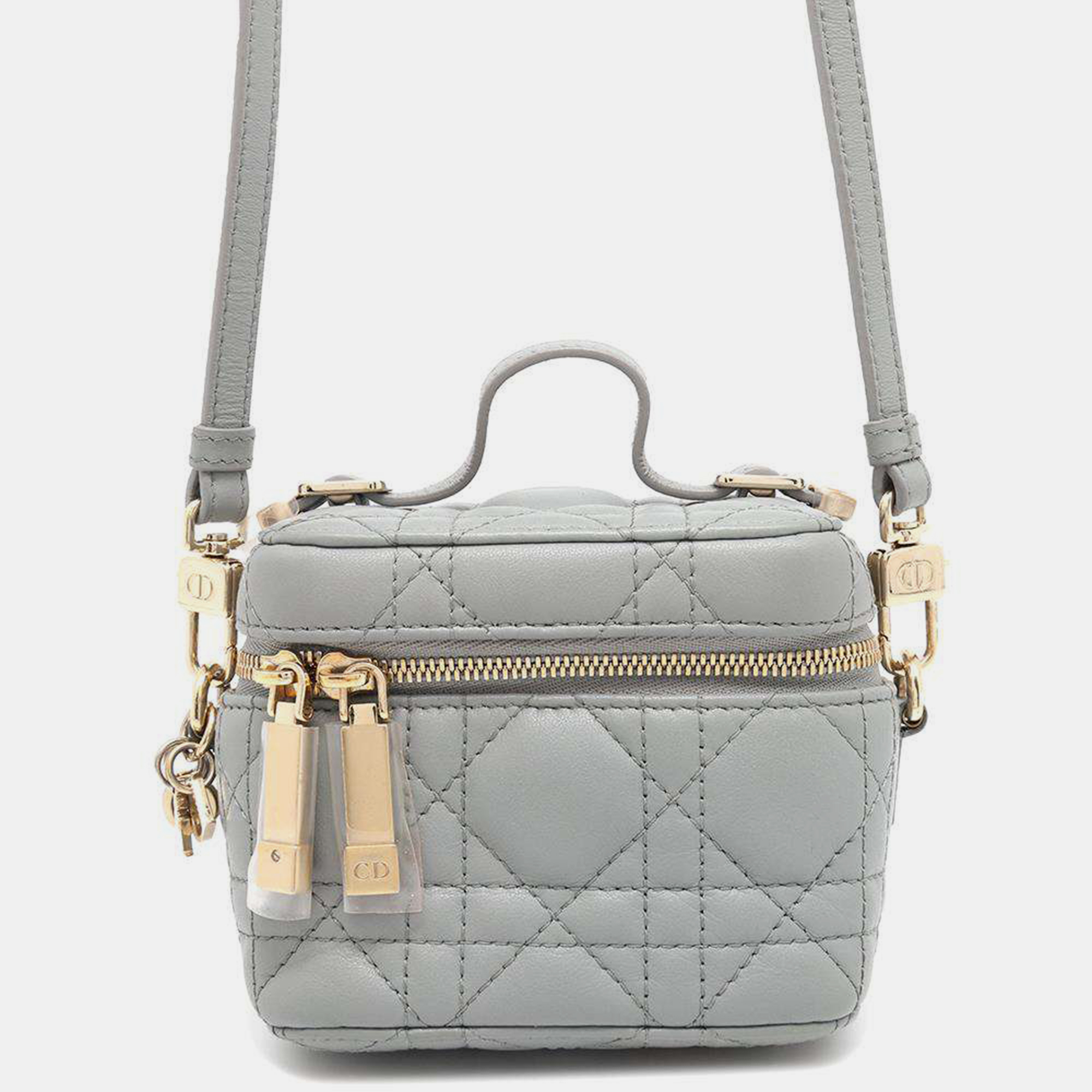 

Dior Cloud Blue Lambskin Cannage Micro Vanity Bag